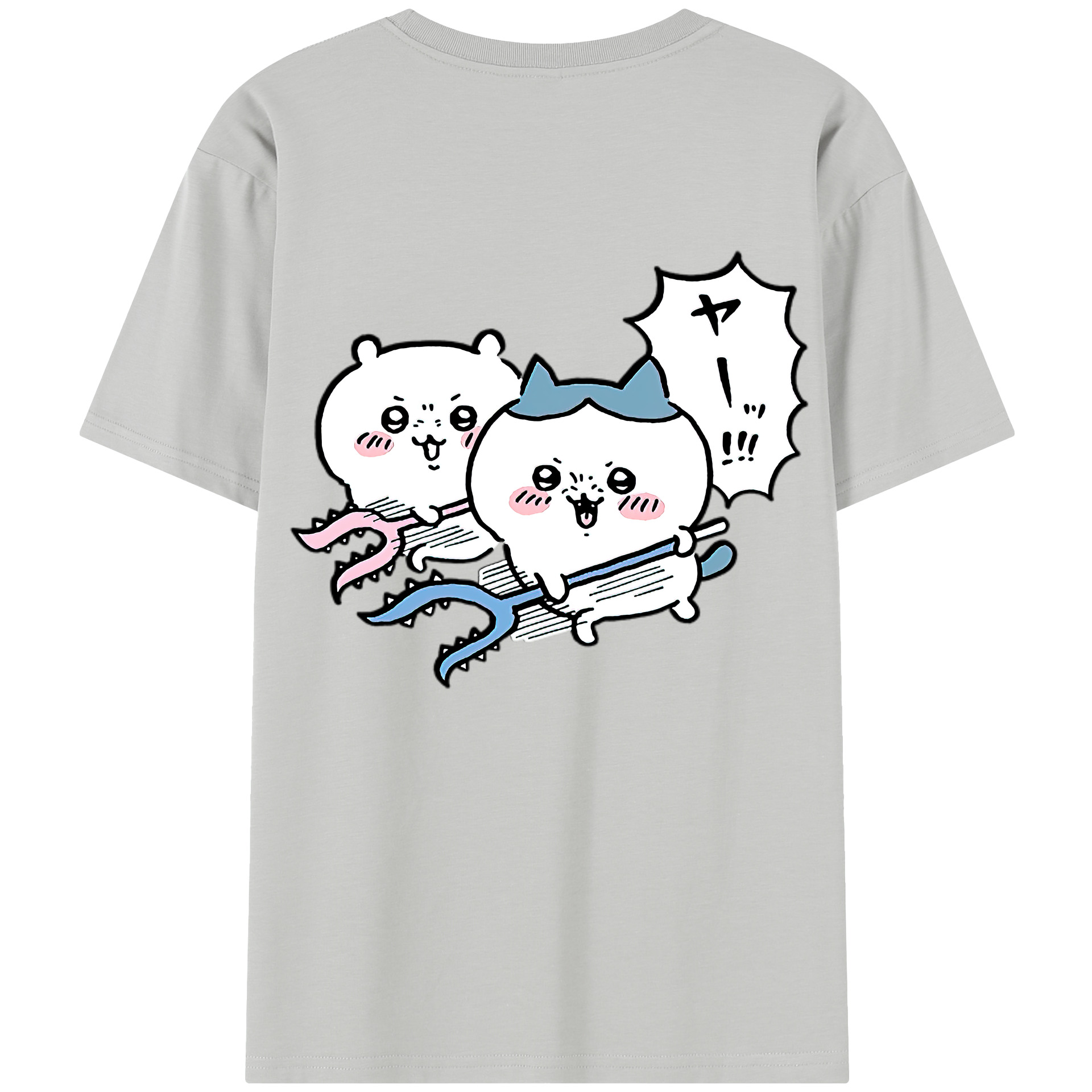（画像用） ちいかわ ハチワレ Chii-kawa hachiware レディース半袖Tシャツ(バックプリント)