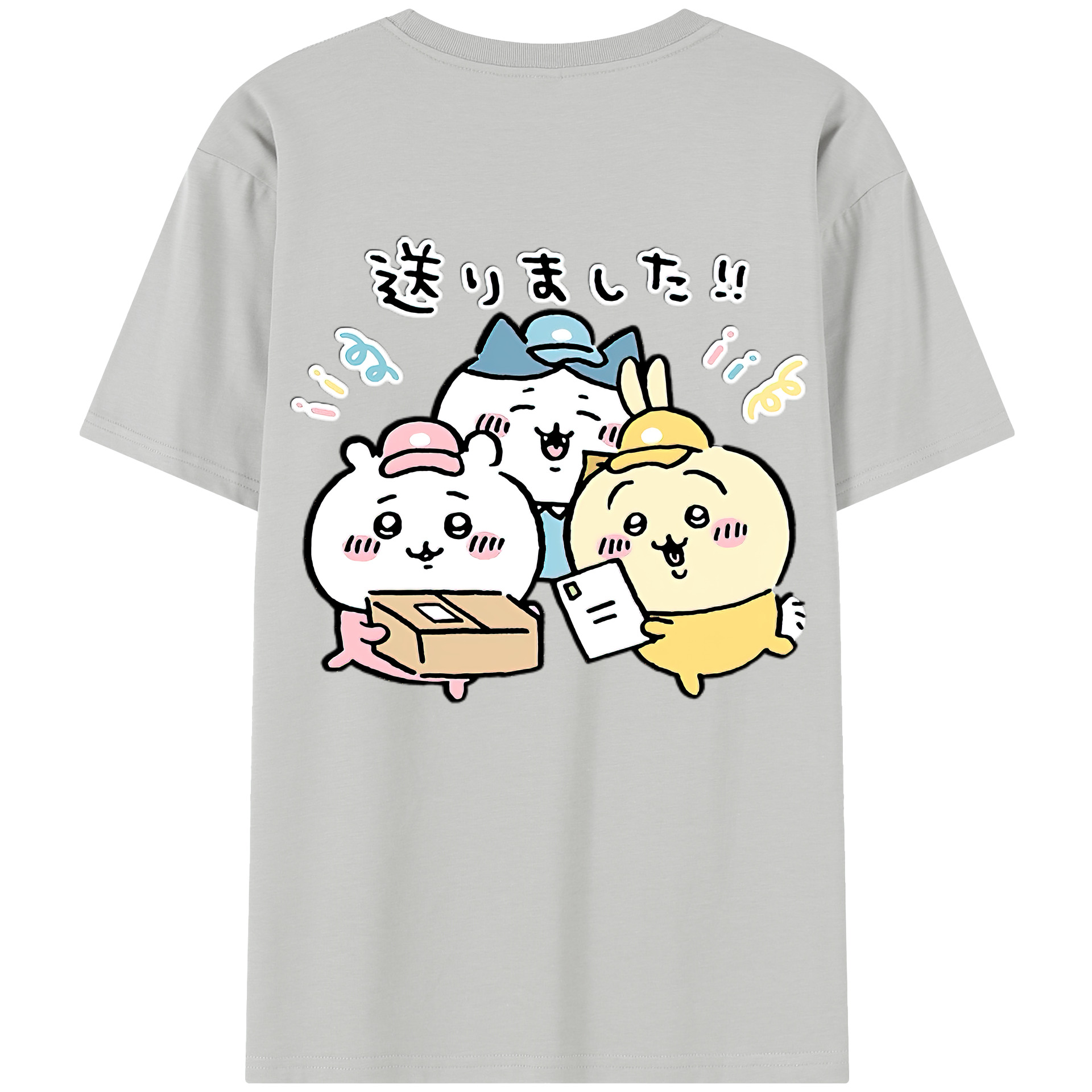 （画像用） ちいかわ ハチワレ Chii-kawa hachiware レディース半袖Tシャツ(バックプリント)