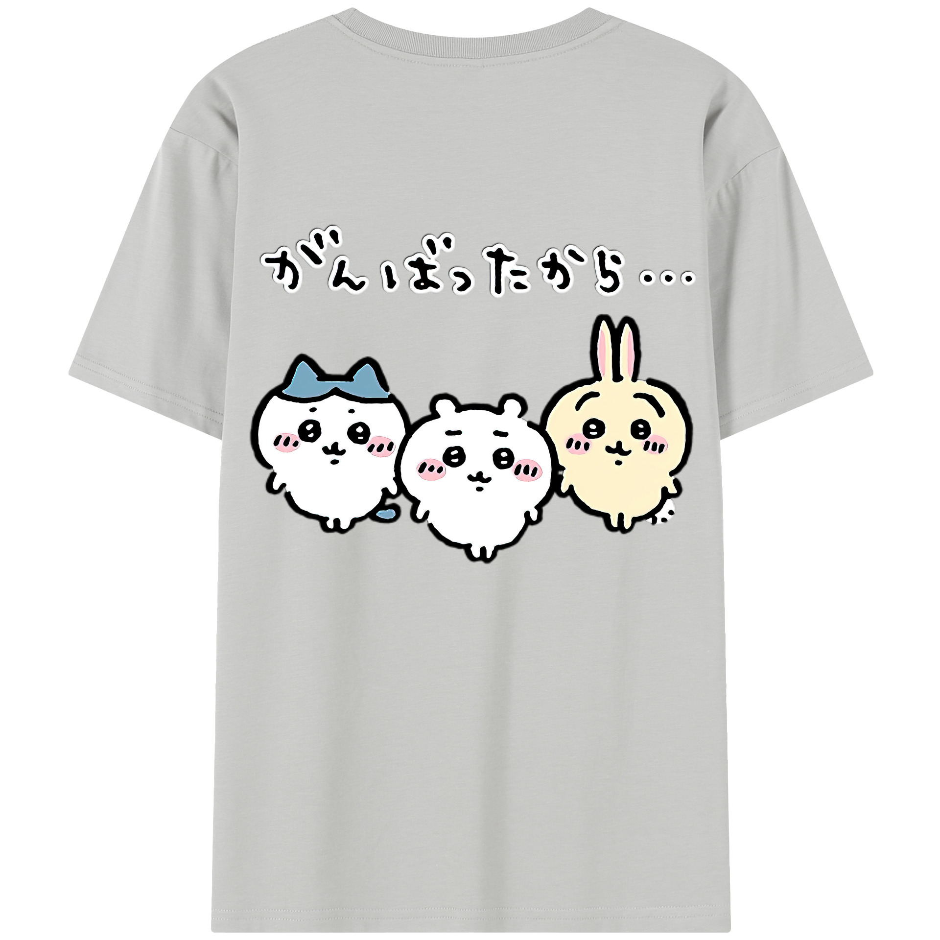 （画像用） ちいかわ ハチワレ Chii-kawa hachiware レディース半袖Tシャツ(バックプリント)