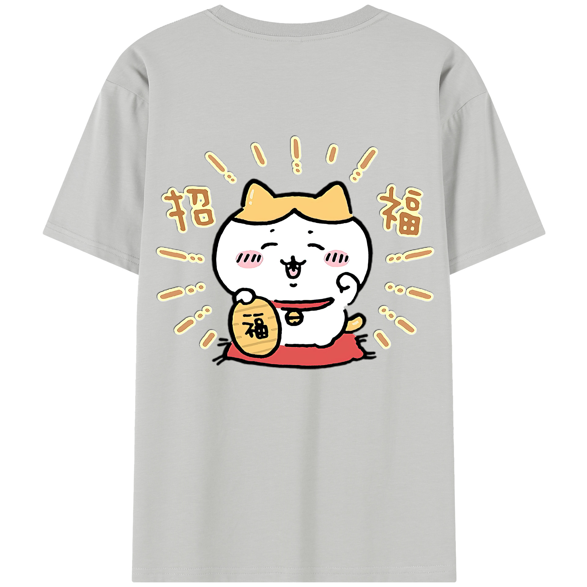（画像用） ちいかわ ハチワレ Chii-kawa hachiware レディース半袖Tシャツ(バックプリント)