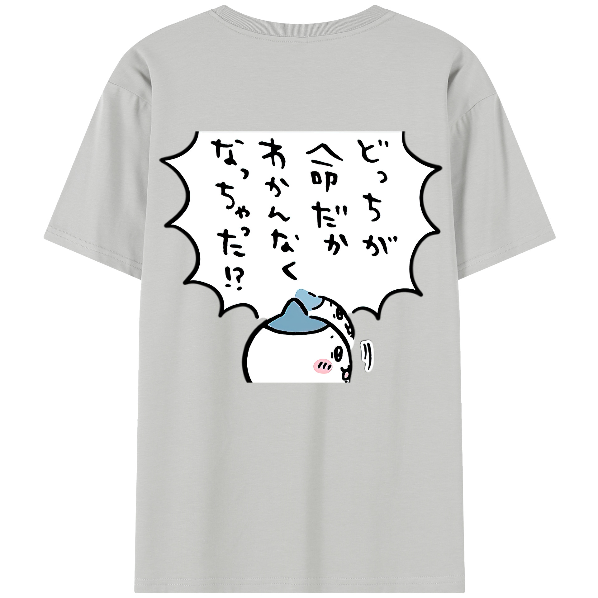 （画像用） ちいかわ ハチワレ Chii-kawa hachiware レディース半袖Tシャツ(バックプリント)