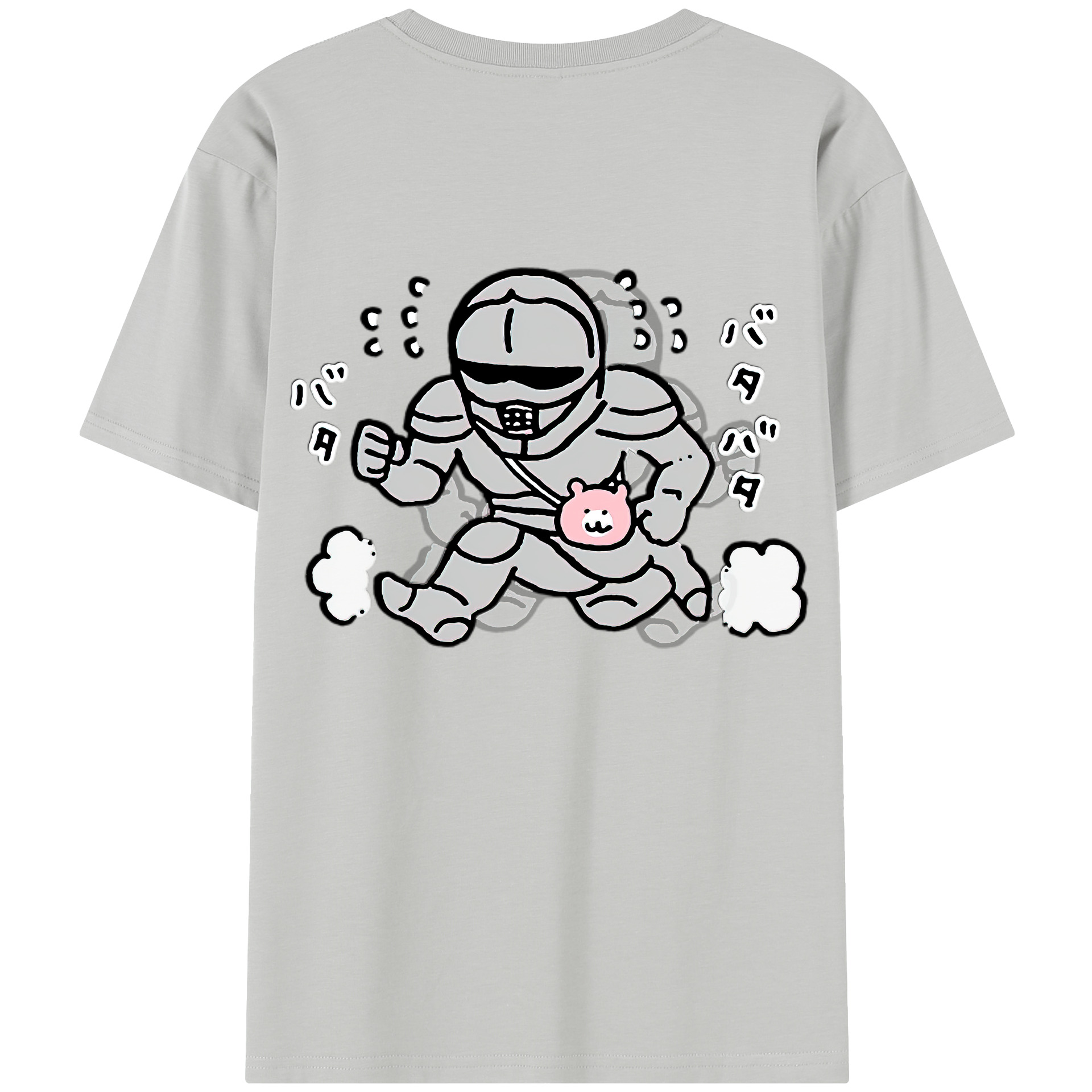 （画像用） ちいかわ 労働の鎧さん Chii-kawa Mr. Armor of Labor レディース半袖Tシャツ(バックプリント)
