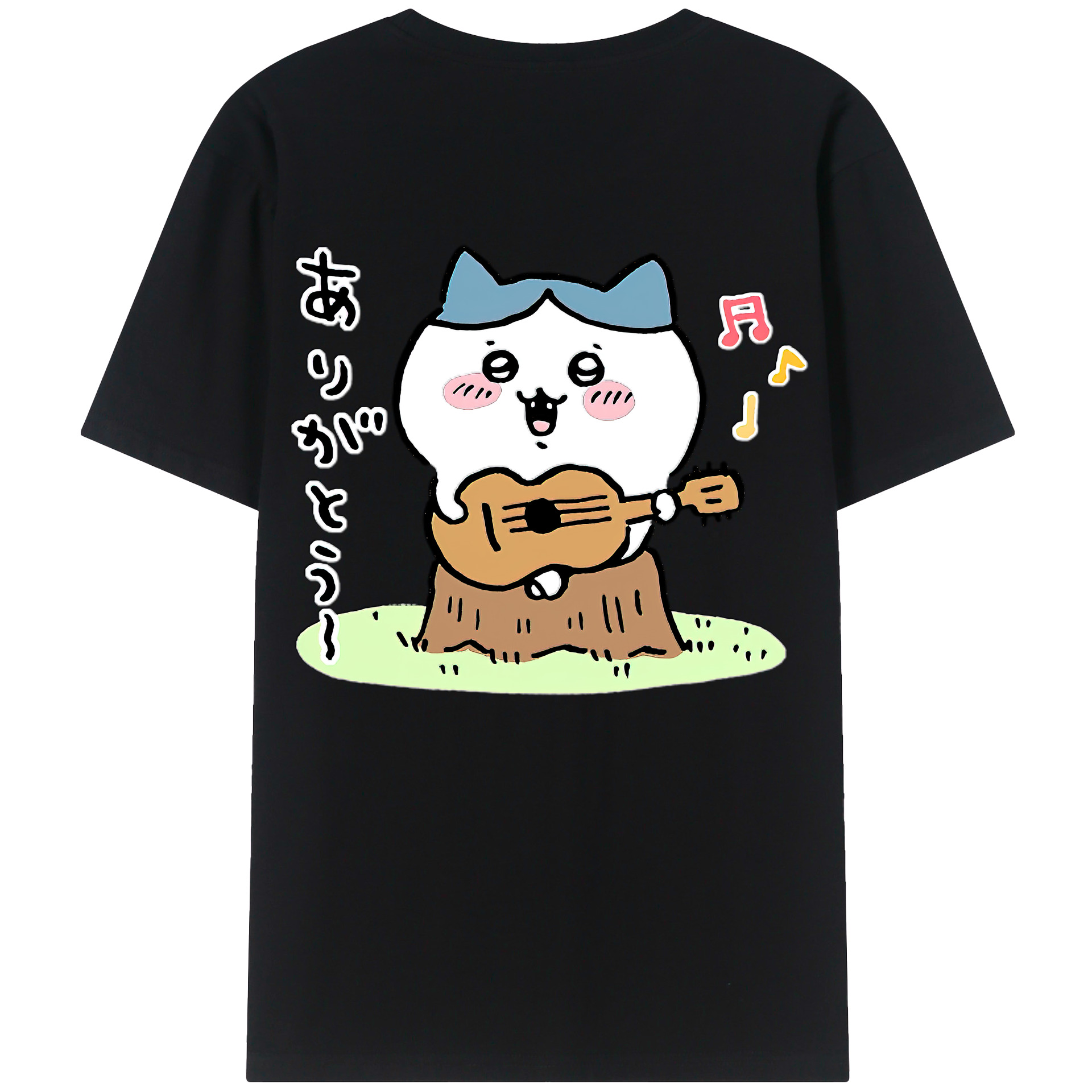 （画像用） ちいかわ ハチワレ Chii-kawa hachiware レディース半袖Tシャツ(バックプリント)