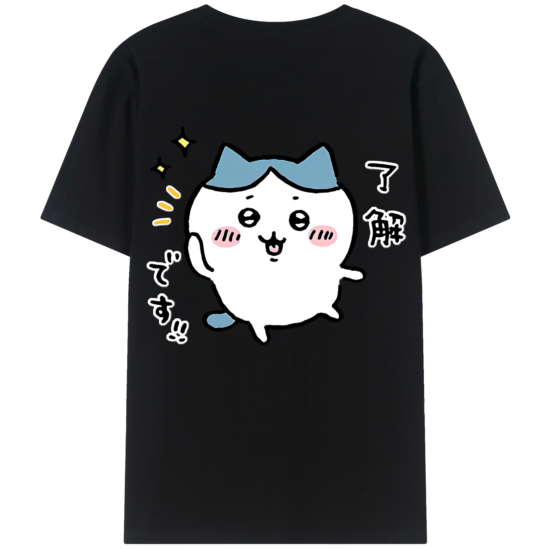 （画像用） ちいかわ ハチワレ Chii-kawa hachiware レディース半袖Tシャツ(バックプリント)