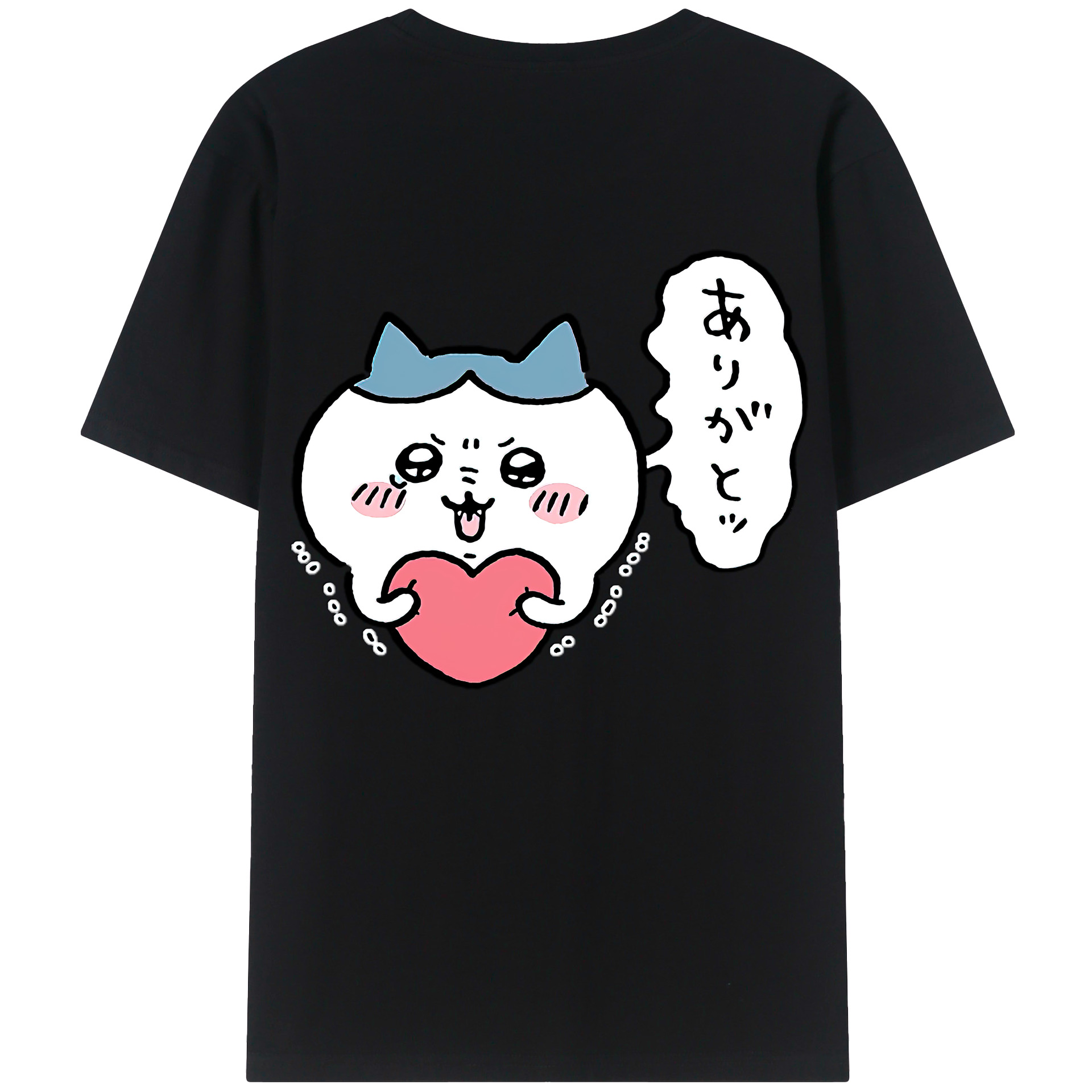 （画像用） ちいかわ ハチワレ Chii-kawa hachiware レディース半袖Tシャツ(バックプリント)