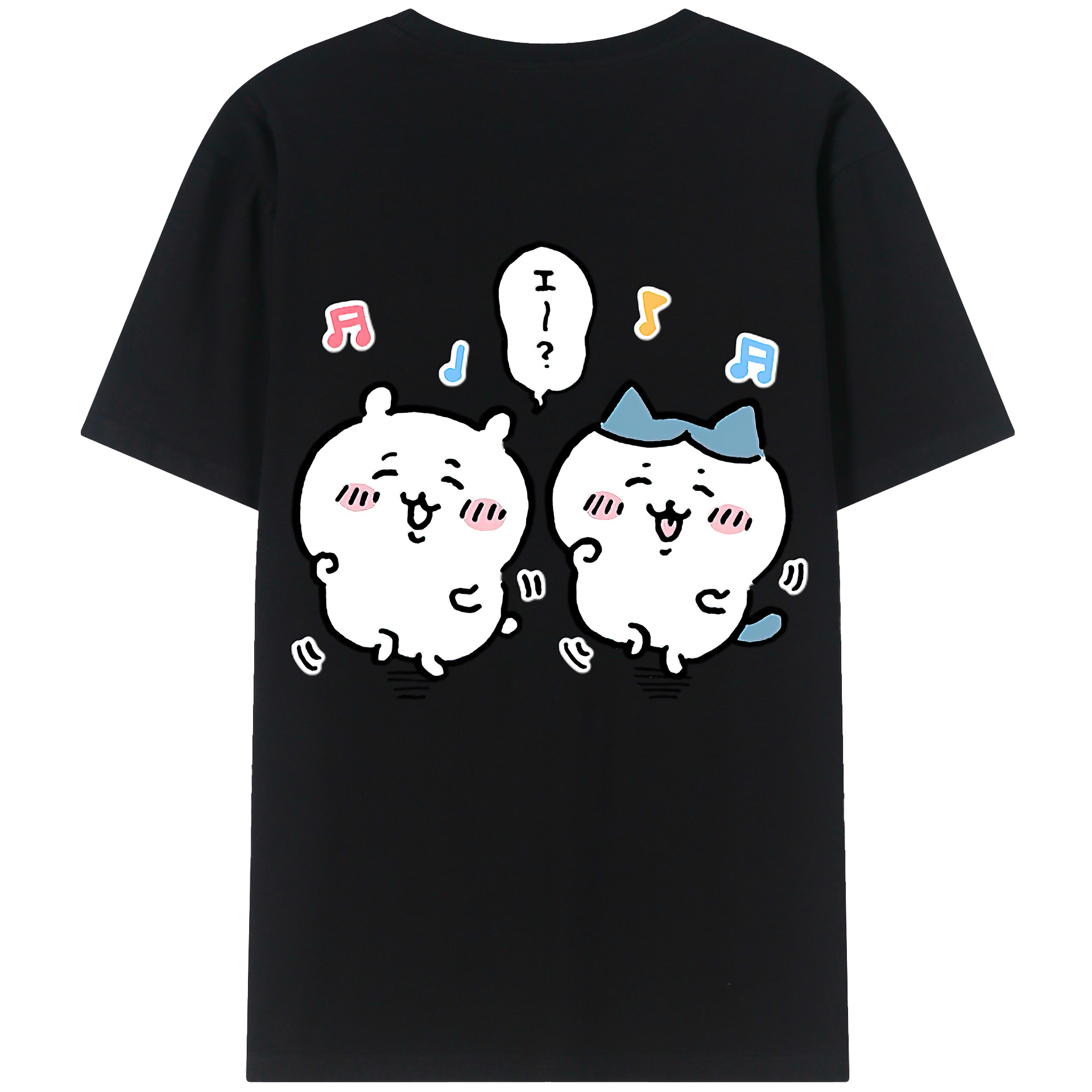 （画像用） ちいかわ ハチワレ Chii-kawa hachiware レディース半袖Tシャツ(バックプリント)