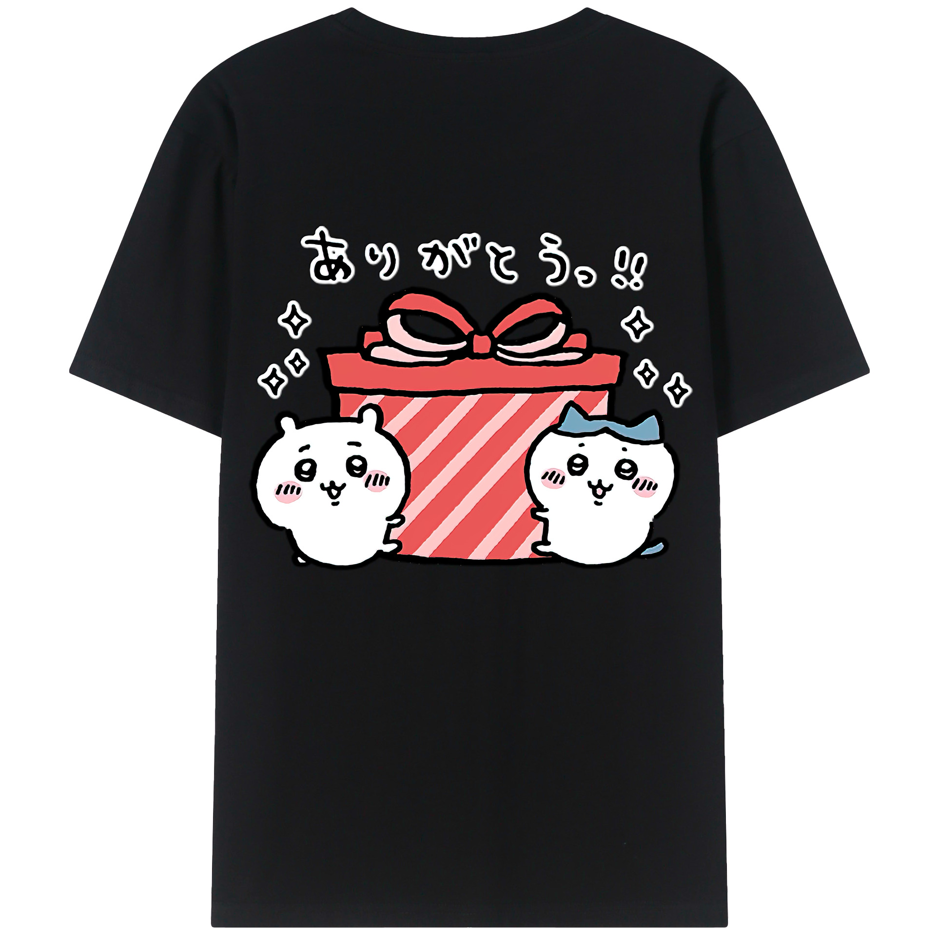 （画像用） ちいかわ ハチワレ Chii-kawa hachiware レディース半袖Tシャツ(バックプリント)