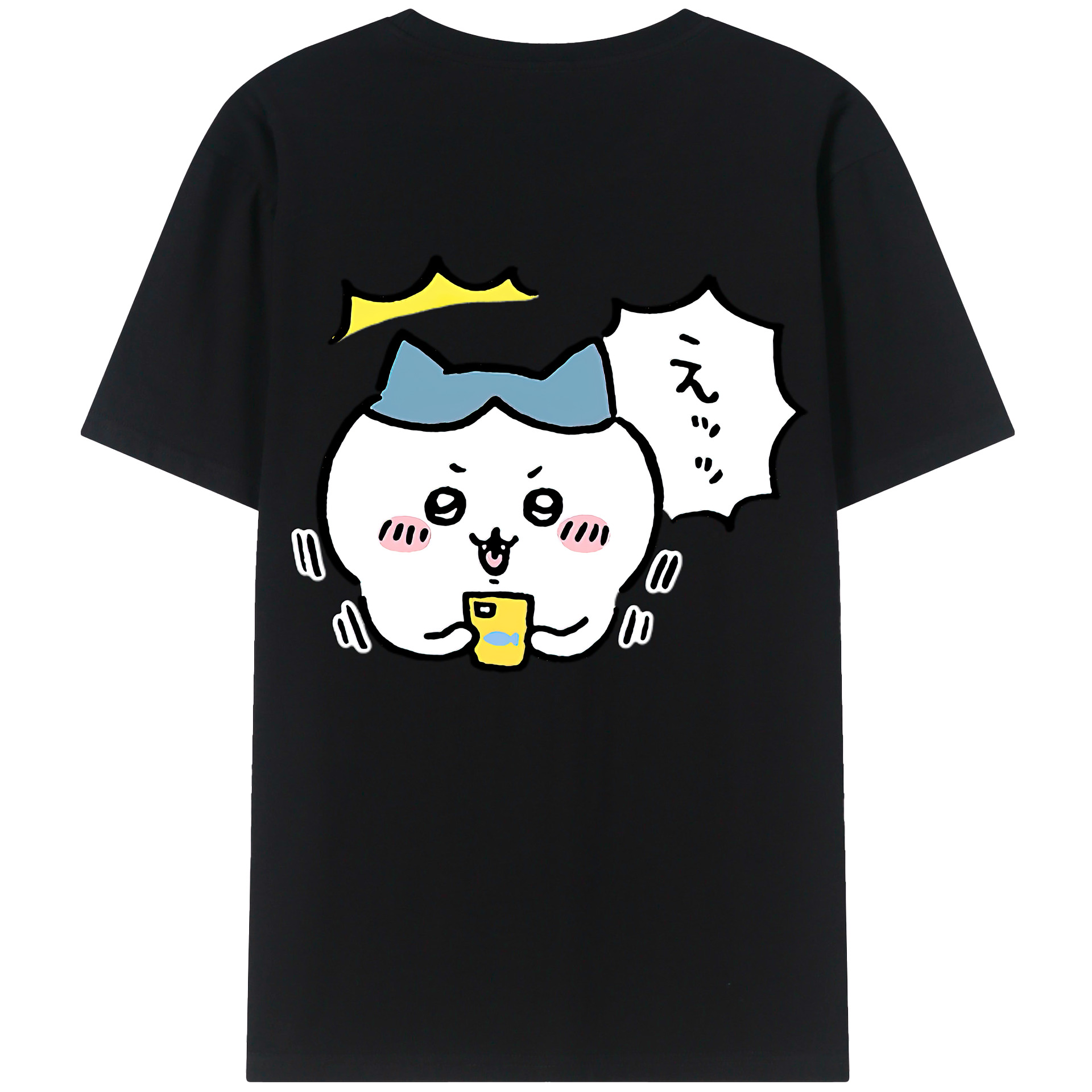 （画像用） ちいかわ ハチワレ Chii-kawa hachiware レディース半袖Tシャツ(バックプリント)