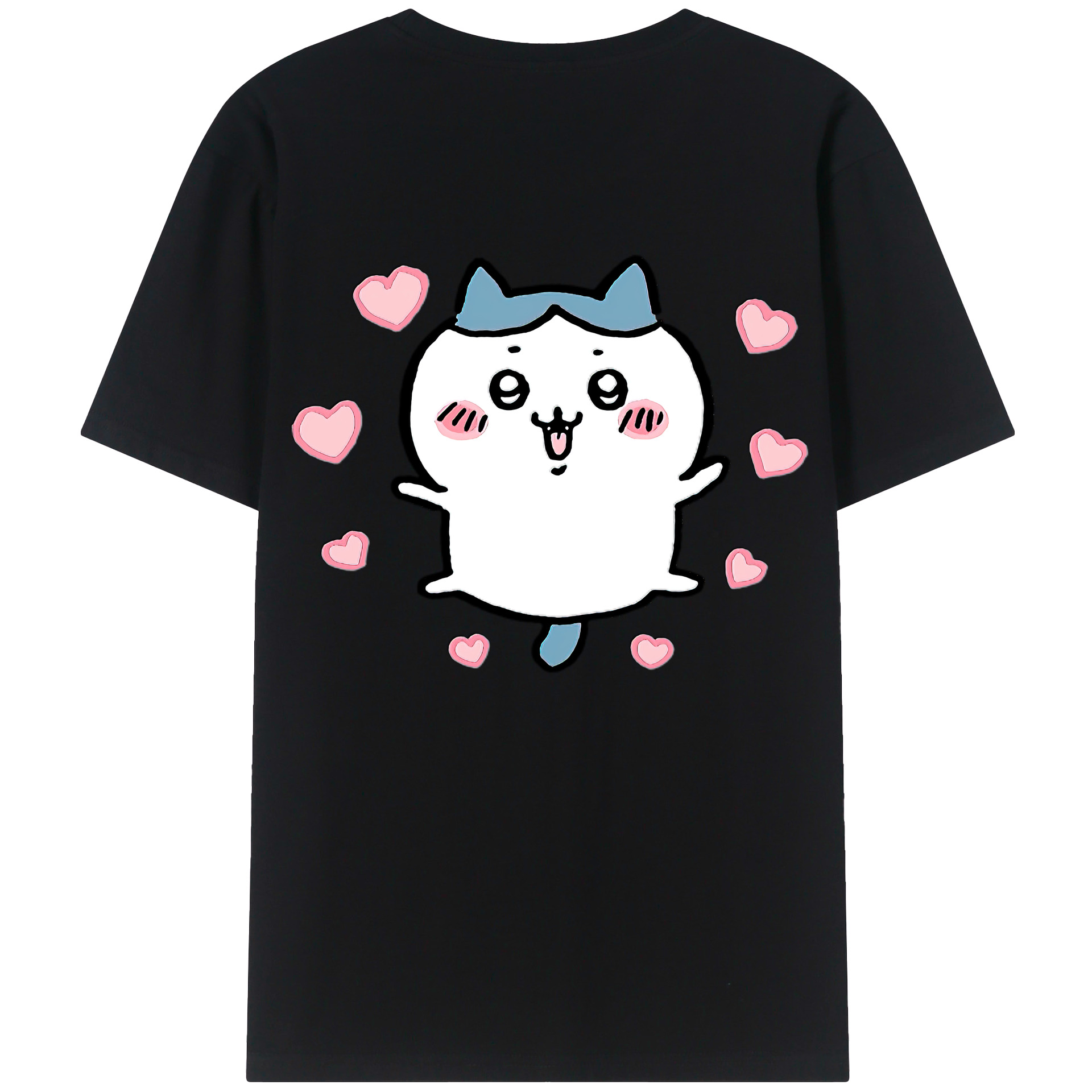 （画像用） ちいかわ ハチワレ Chii-kawa hachiware レディース半袖Tシャツ(バックプリント)