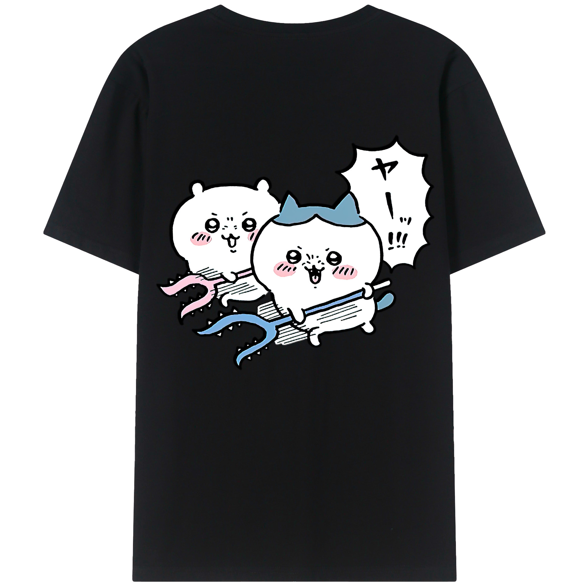 （画像用） ちいかわ ハチワレ Chii-kawa hachiware レディース半袖Tシャツ(バックプリント)