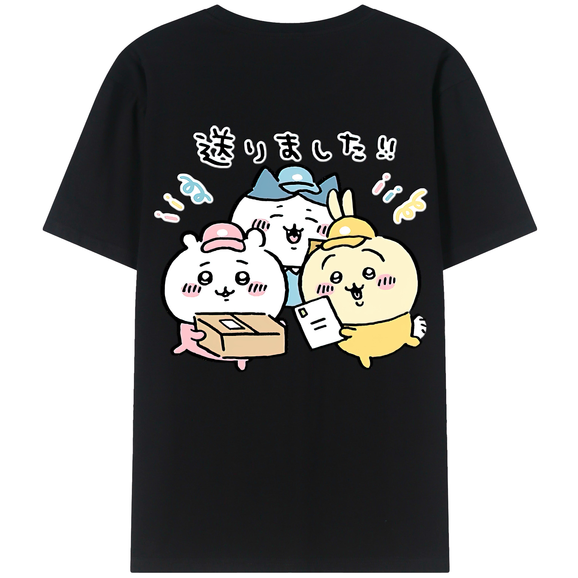 （画像用） ちいかわ ハチワレ Chii-kawa hachiware レディース半袖Tシャツ(バックプリント)