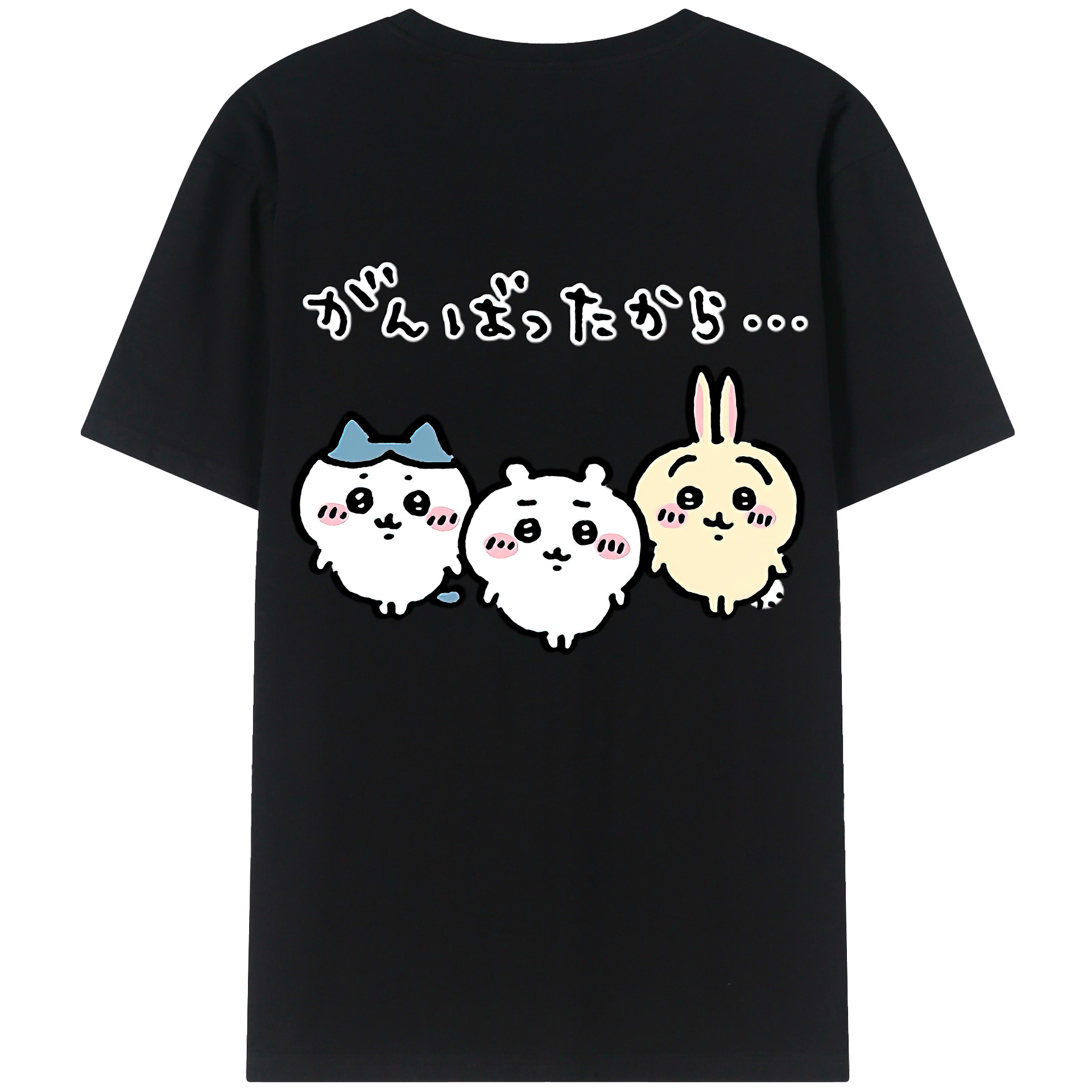 （画像用） ちいかわ ハチワレ Chii-kawa hachiware レディース半袖Tシャツ(バックプリント)