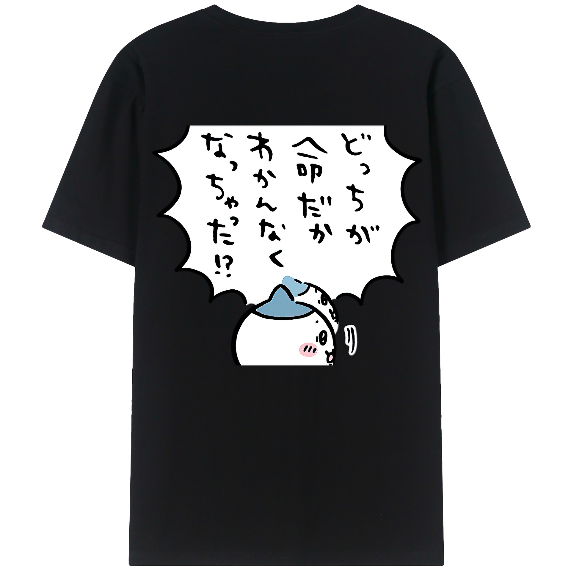 （画像用） ちいかわ ハチワレ Chii-kawa hachiware レディース半袖Tシャツ(バックプリント)