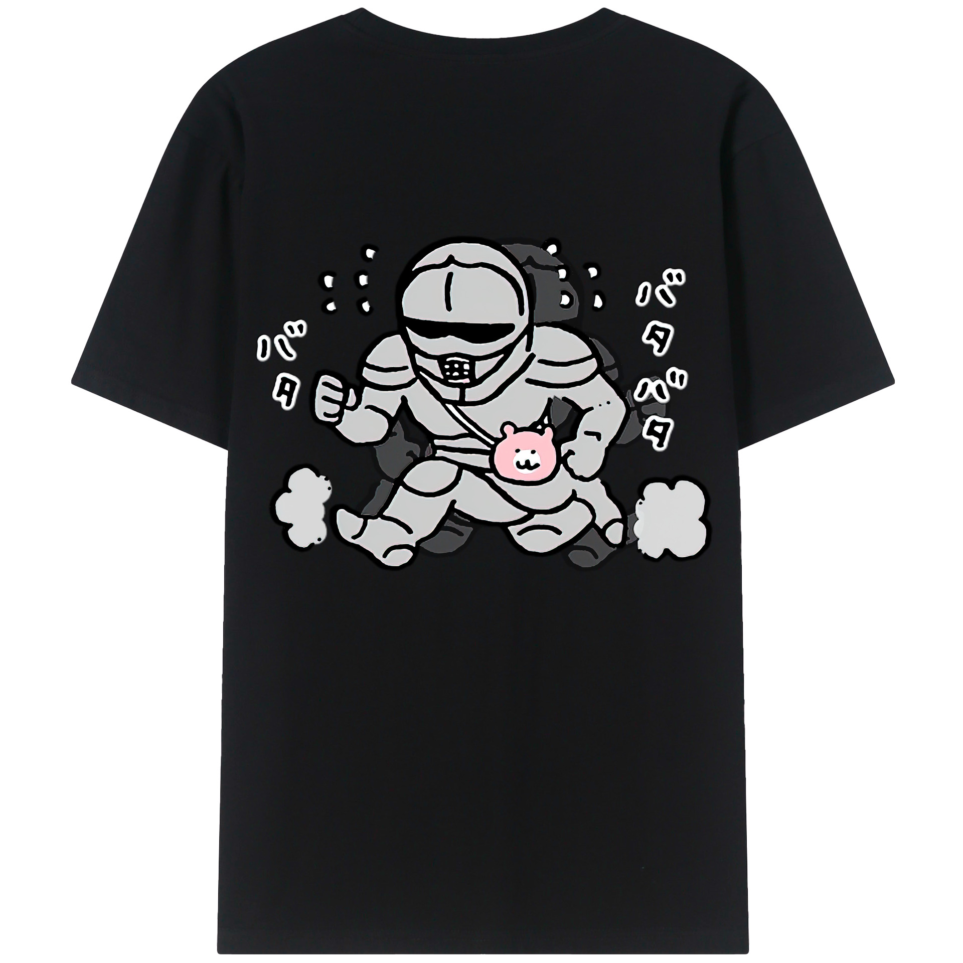 （画像用） ちいかわ 労働の鎧さん Chii-kawa Mr. Armor of Labor レディース半袖Tシャツ(バックプリント)