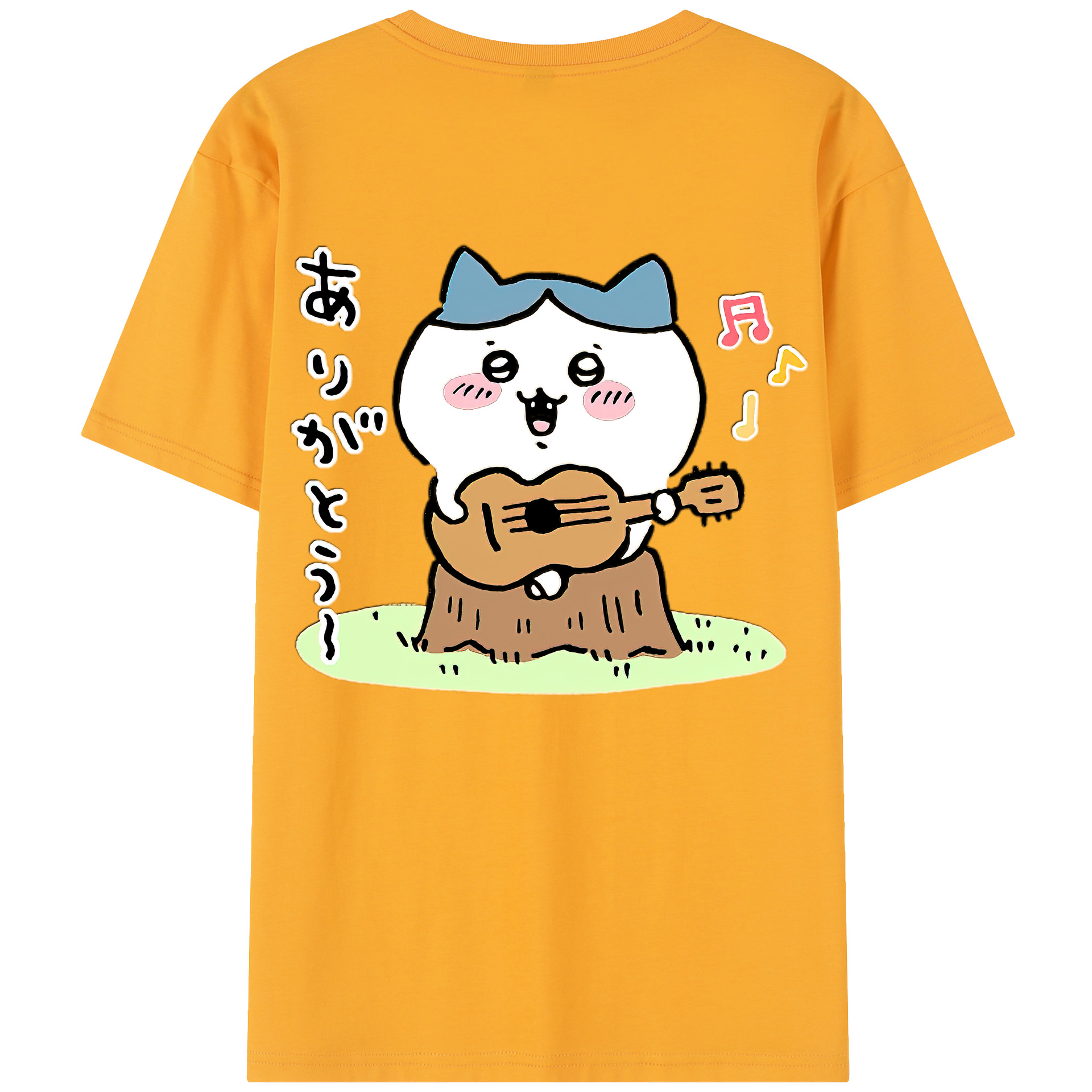 （画像用） ちいかわ ハチワレ Chii-kawa hachiware レディース半袖Tシャツ(バックプリント)
