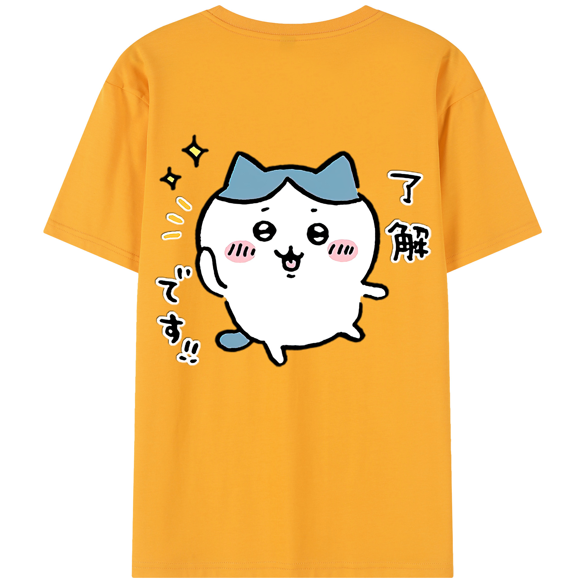 （画像用） ちいかわ ハチワレ Chii-kawa hachiware レディース半袖Tシャツ(バックプリント)