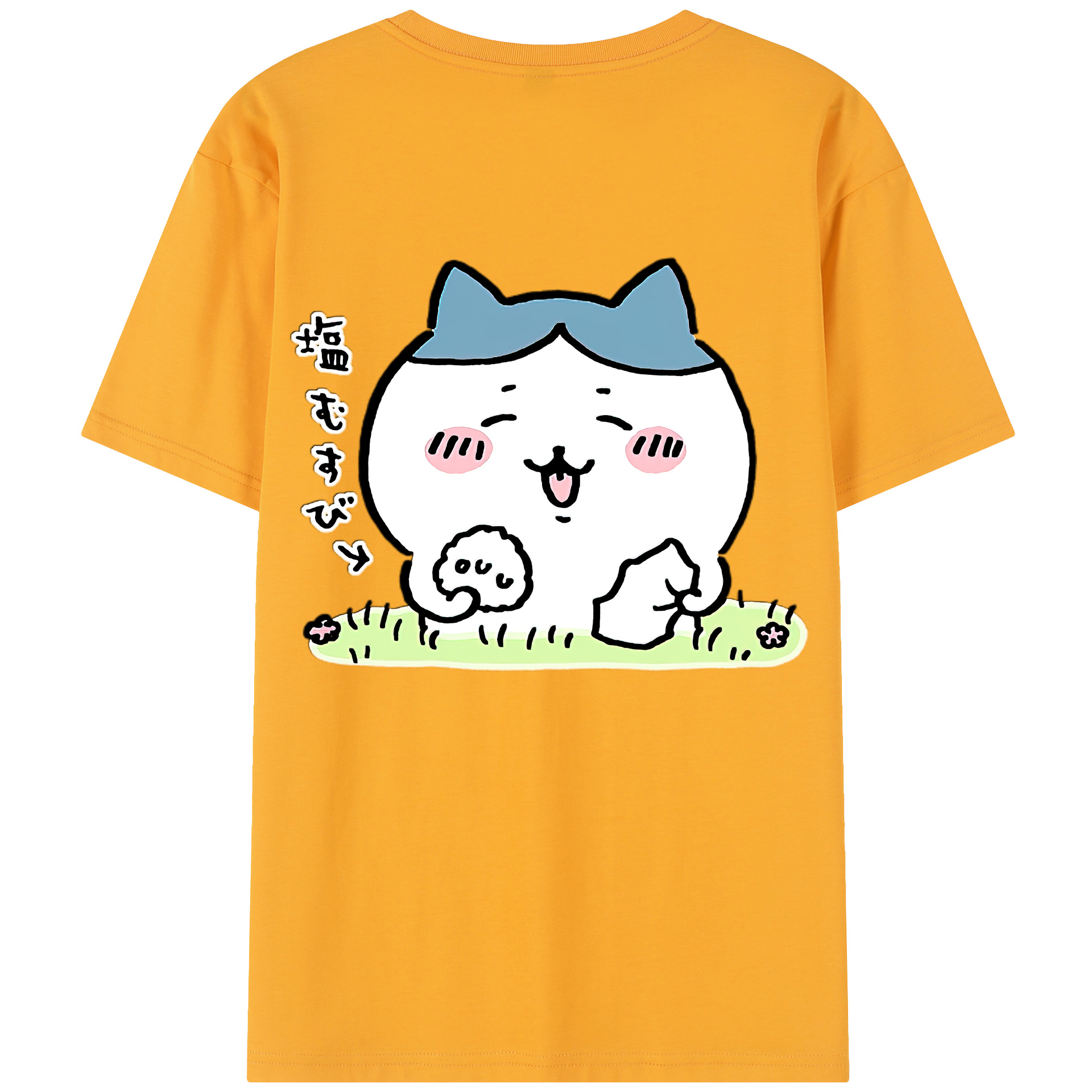 （画像用） ちいかわ ハチワレ Chii-kawa hachiware レディース半袖Tシャツ(バックプリント)