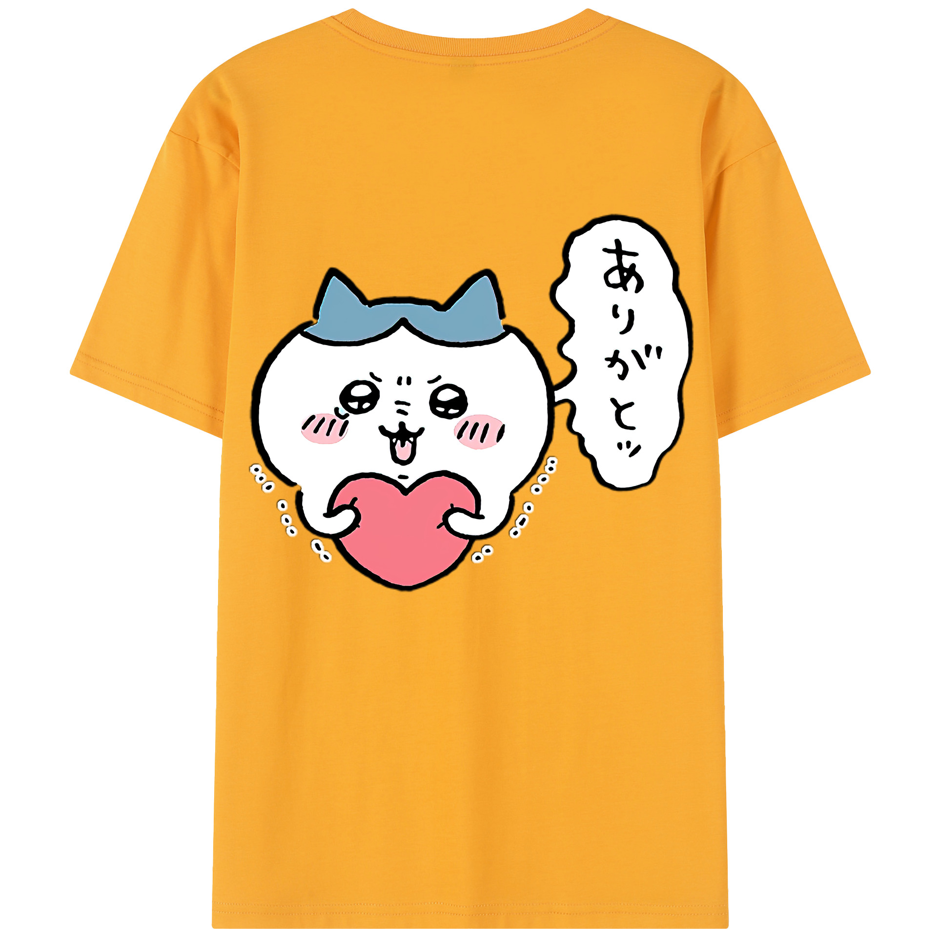 （画像用） ちいかわ ハチワレ Chii-kawa hachiware レディース半袖Tシャツ(バックプリント)