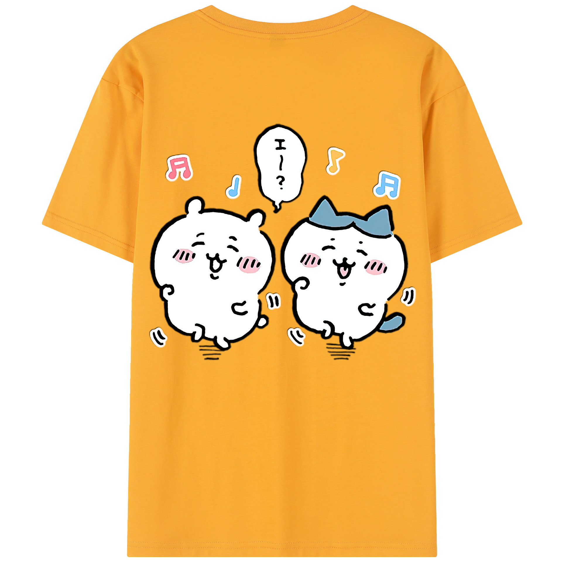 （画像用） ちいかわ ハチワレ Chii-kawa hachiware レディース半袖Tシャツ(バックプリント)