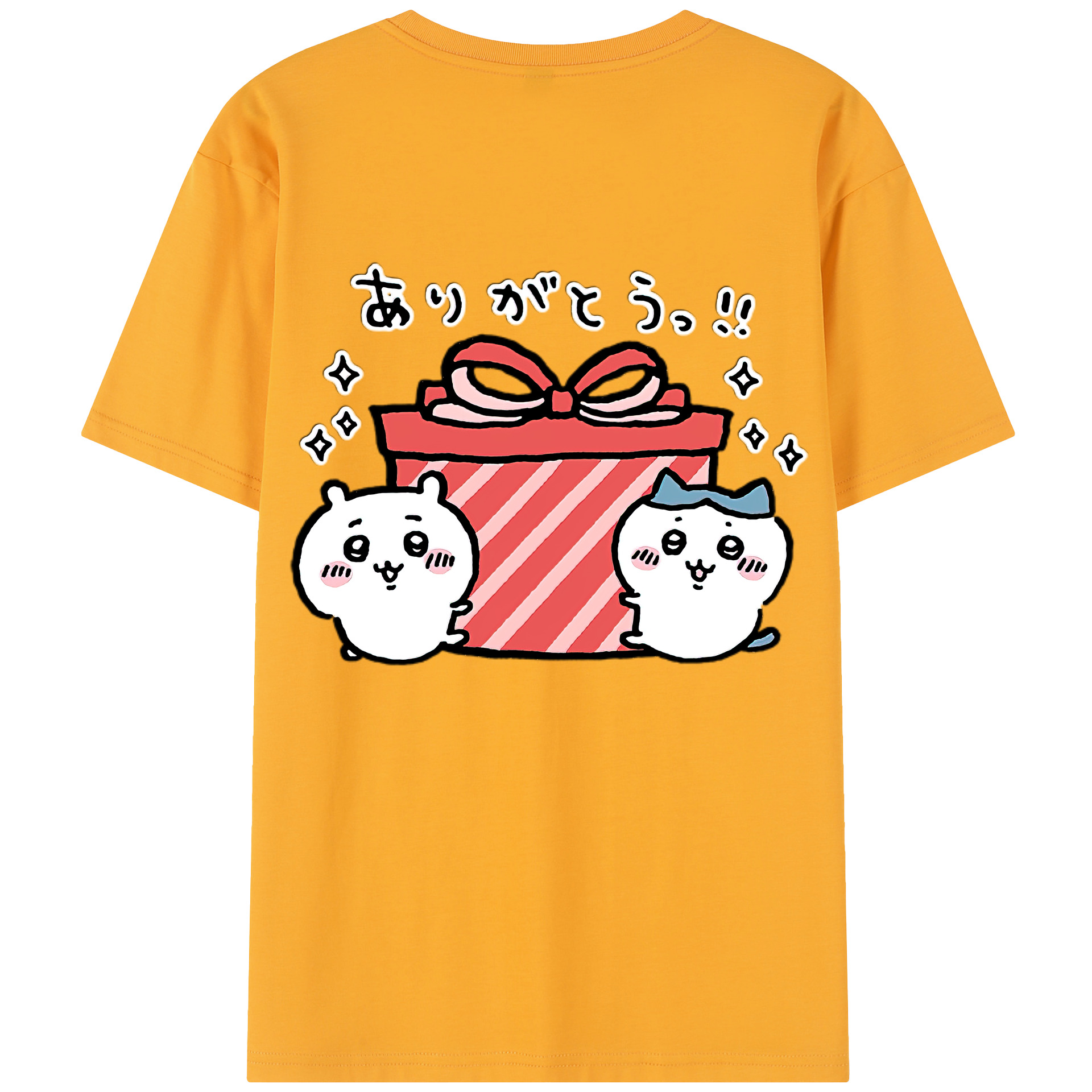 （画像用） ちいかわ ハチワレ Chii-kawa hachiware レディース半袖Tシャツ(バックプリント)