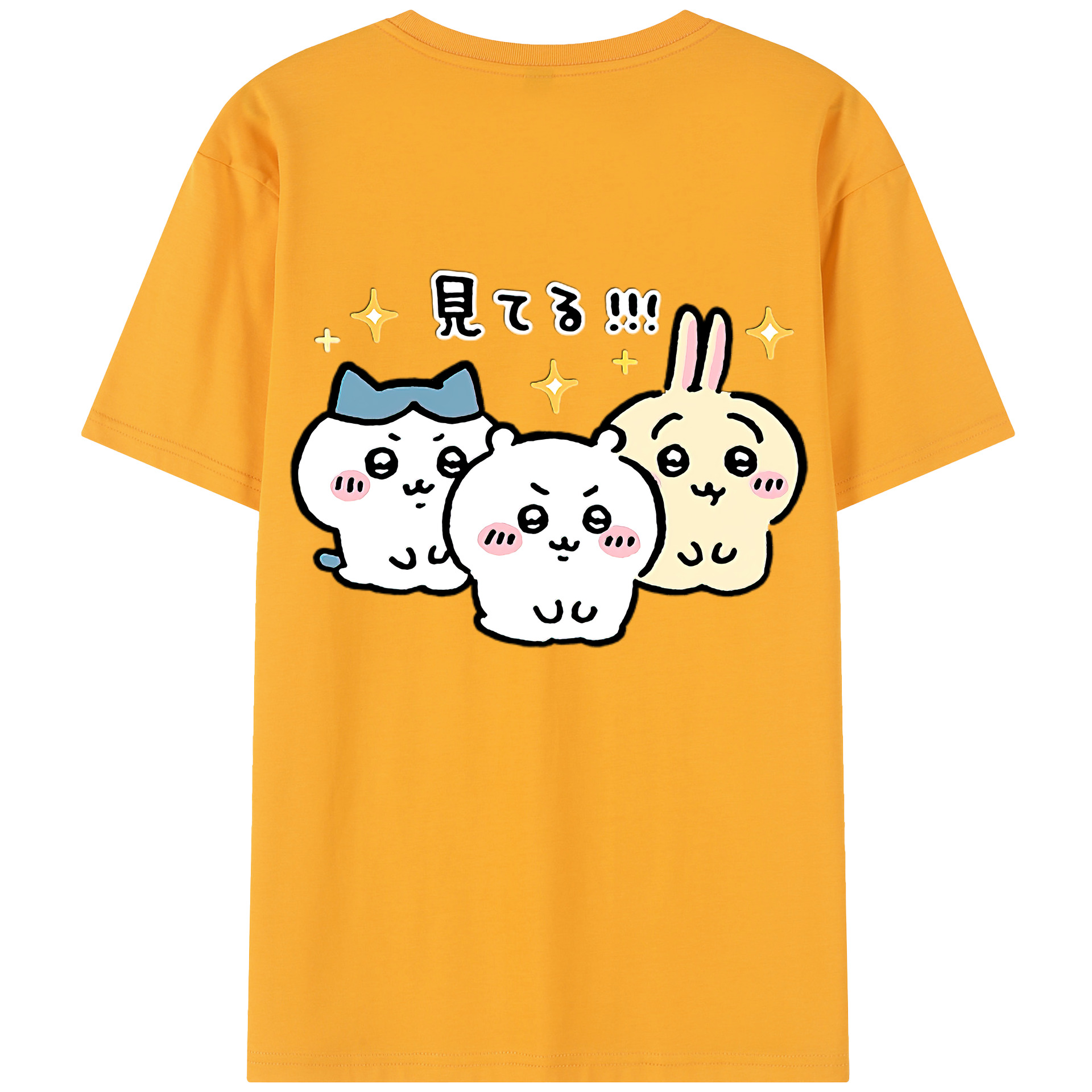 （画像用） ちいかわ ハチワレ Chii-kawa hachiware レディース半袖Tシャツ(バックプリント)