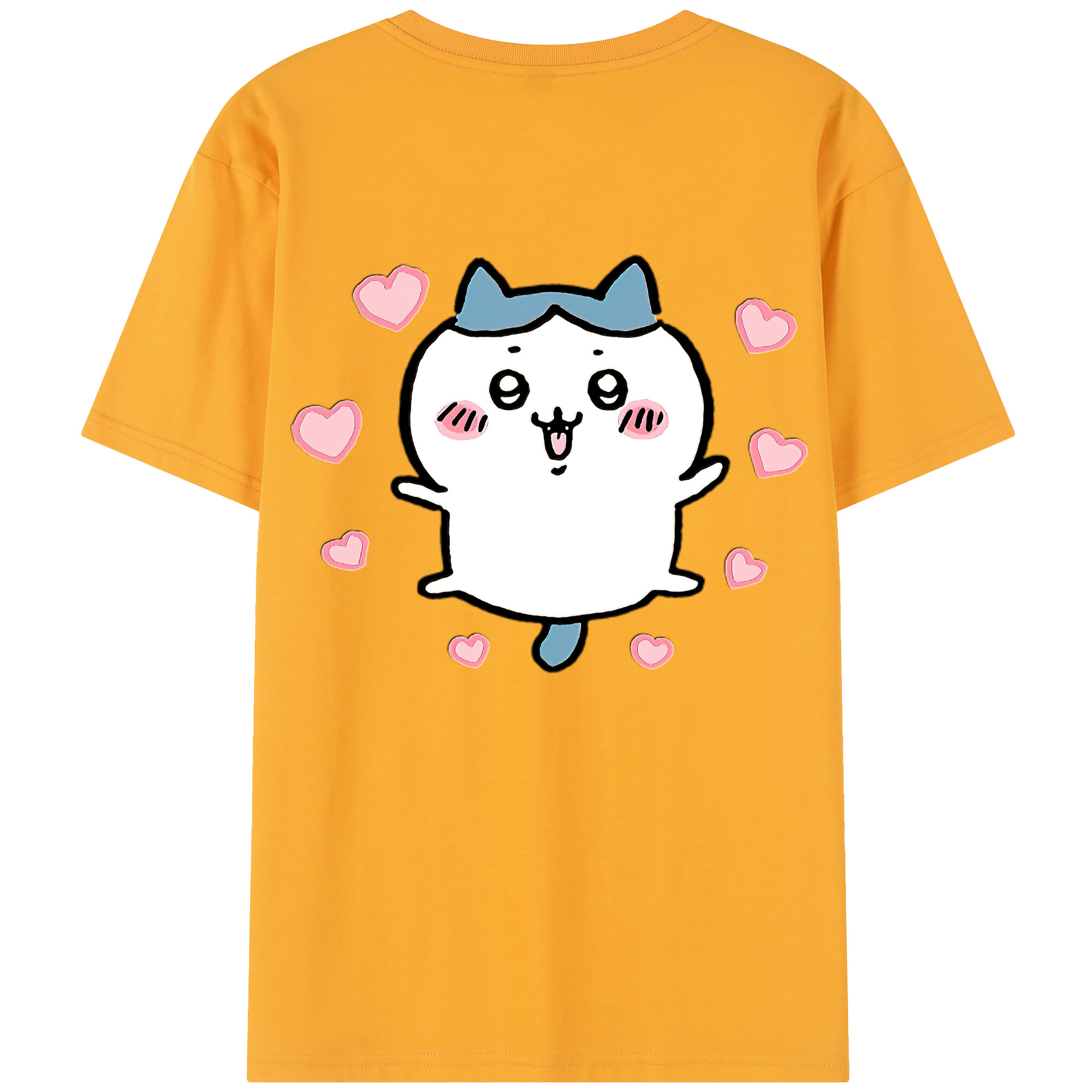 （画像用） ちいかわ ハチワレ Chii-kawa hachiware レディース半袖Tシャツ(バックプリント)