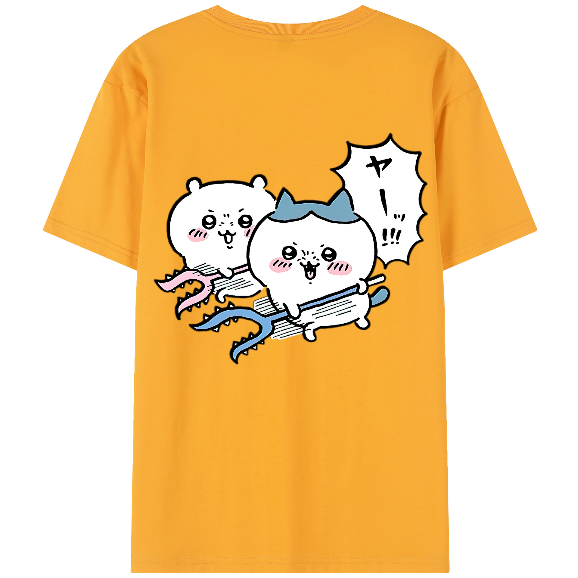 （画像用） ちいかわ ハチワレ Chii-kawa hachiware レディース半袖Tシャツ(バックプリント)