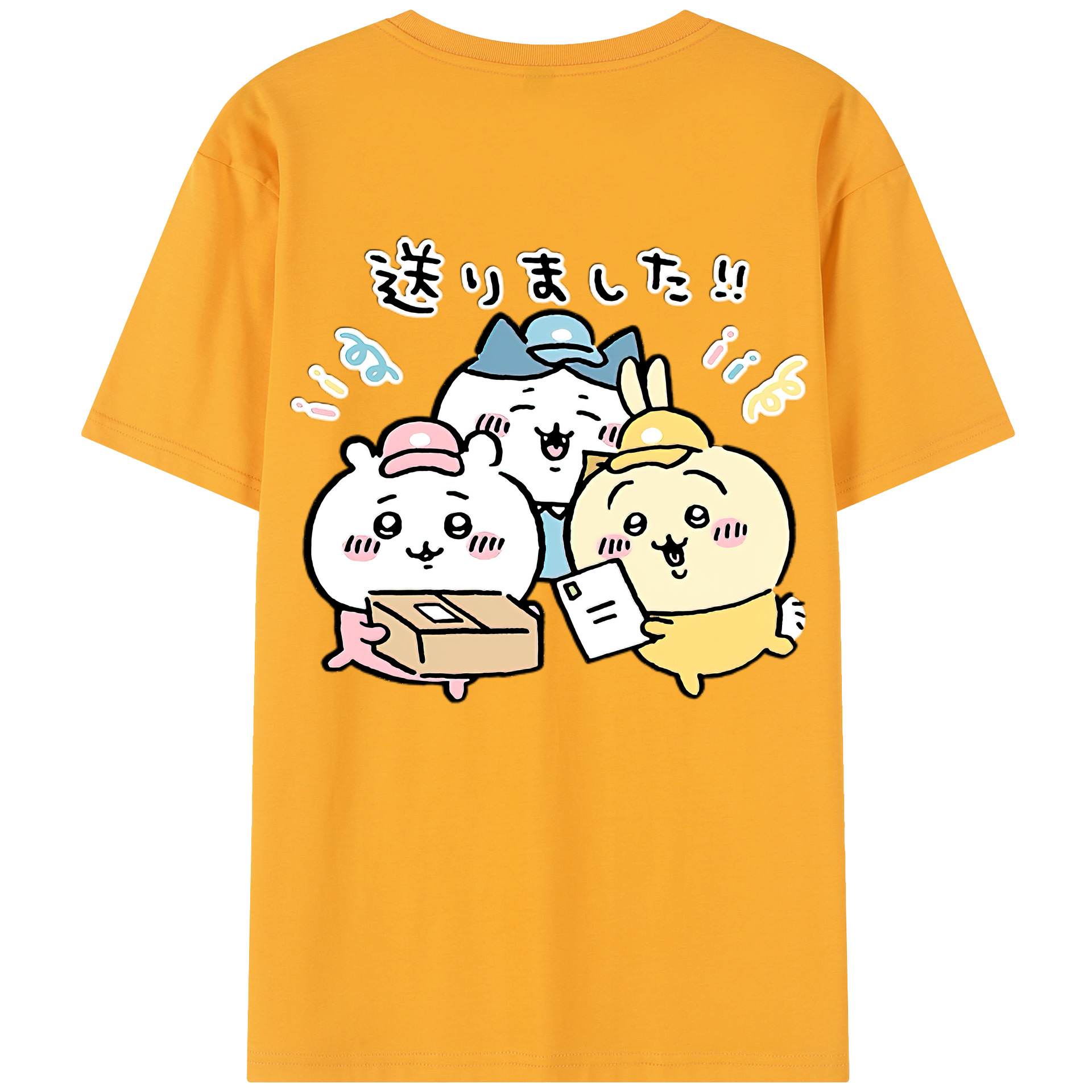 （画像用） ちいかわ ハチワレ Chii-kawa hachiware レディース半袖Tシャツ(バックプリント)