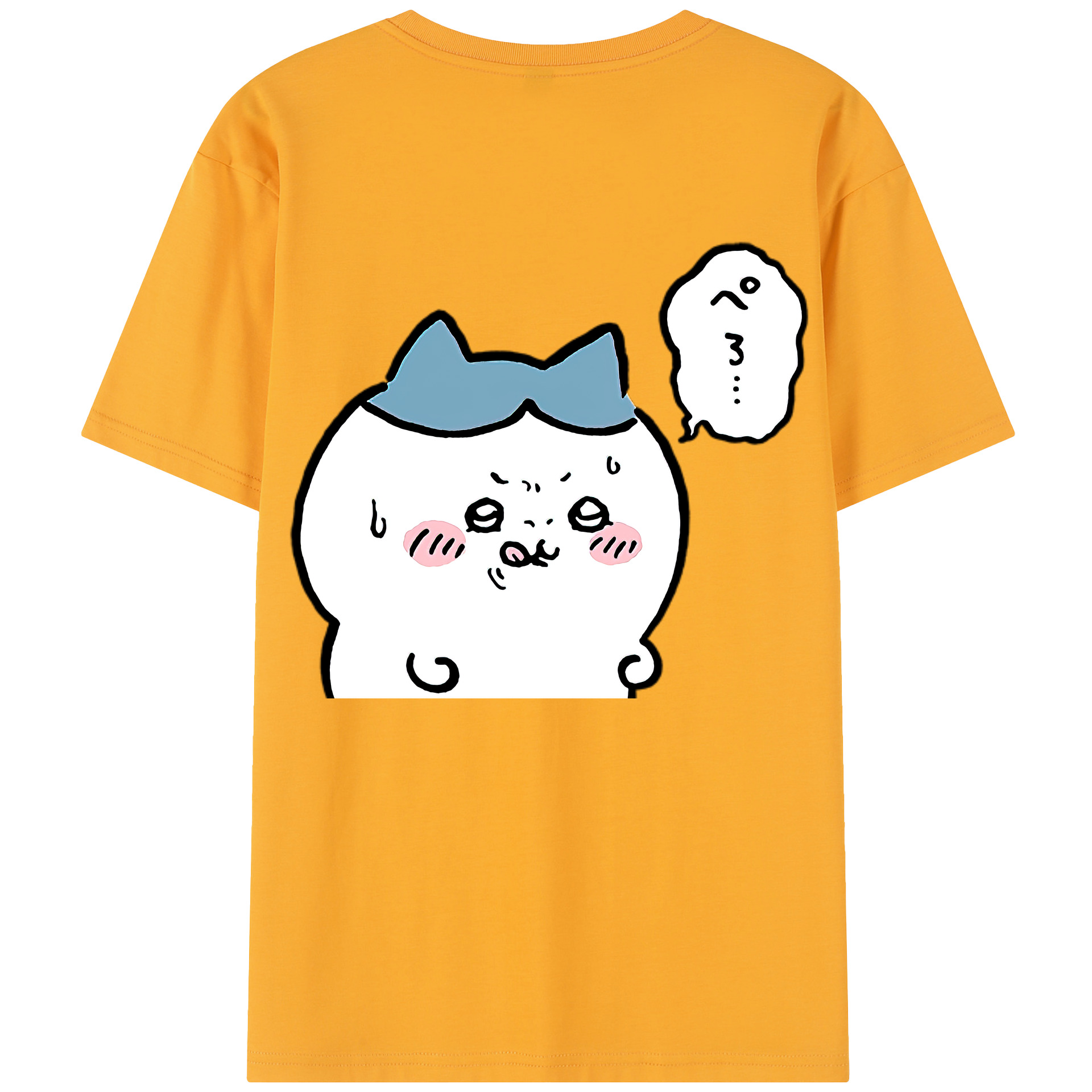 （画像用） ちいかわ ハチワレ Chii-kawa hachiware レディース半袖Tシャツ(バックプリント)