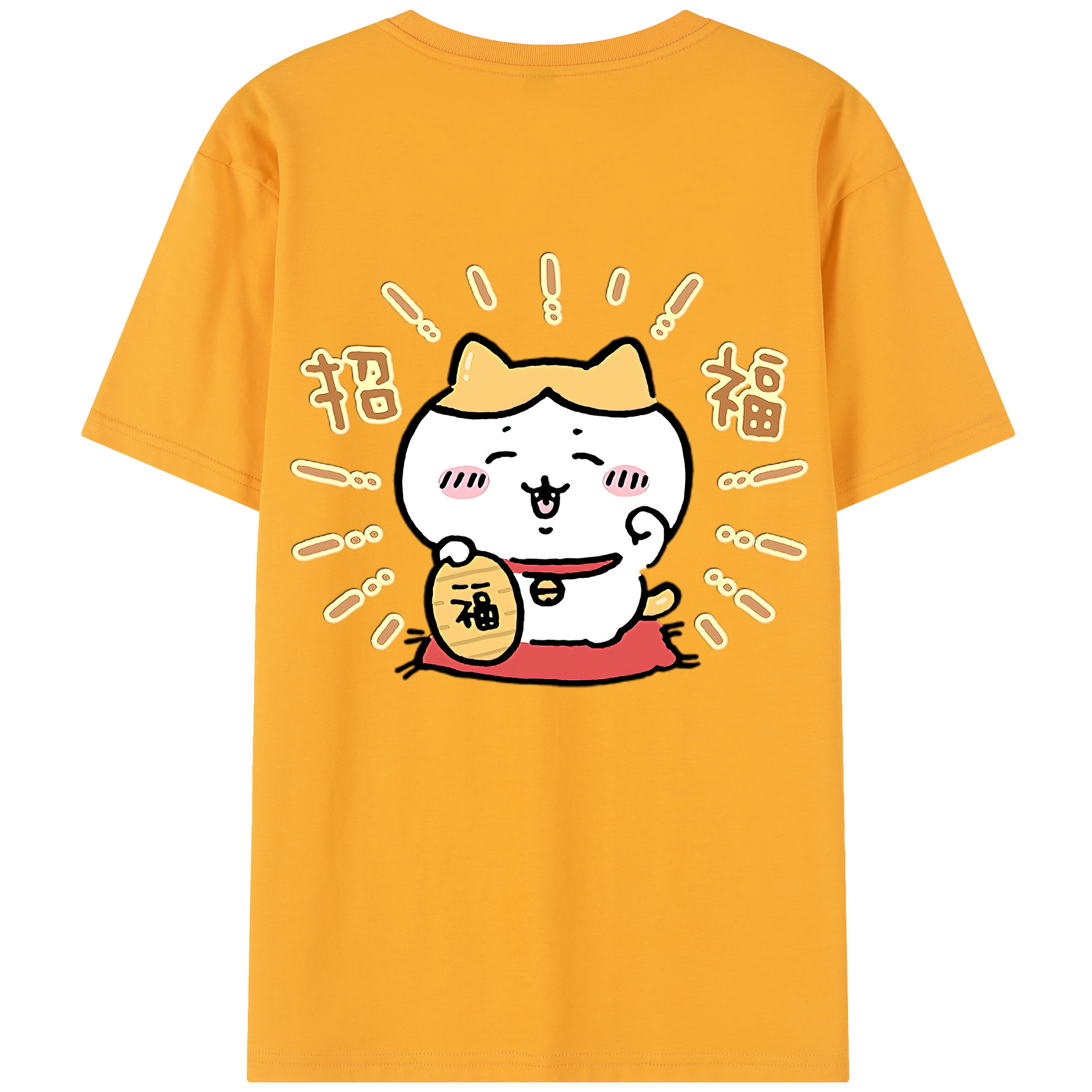 （画像用） ちいかわ ハチワレ Chii-kawa hachiware レディース半袖Tシャツ(バックプリント)
