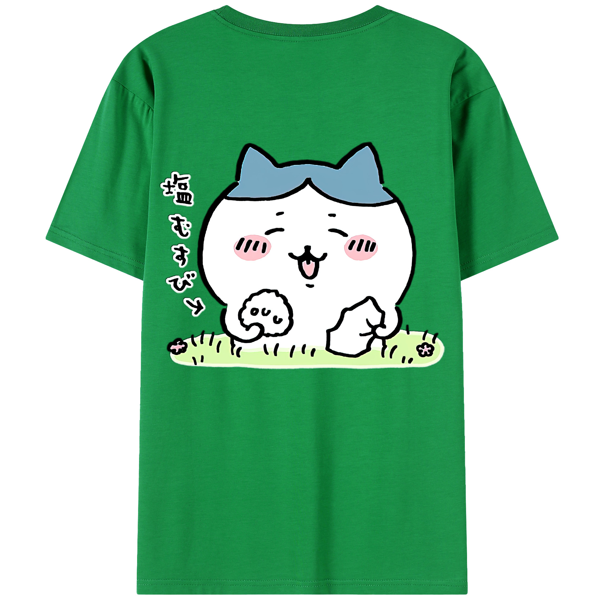 （画像用） ちいかわ ハチワレ Chii-kawa hachiware レディース半袖Tシャツ(バックプリント)