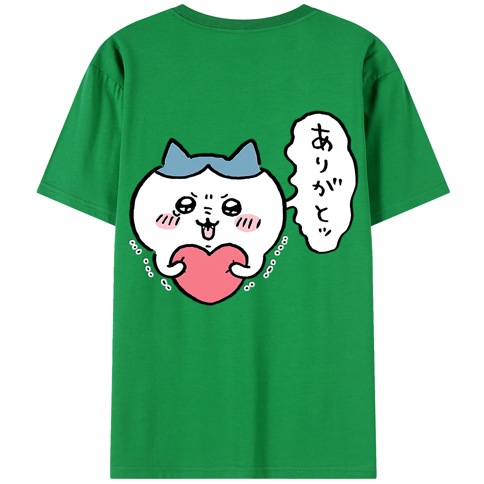 （画像用） ちいかわ ハチワレ Chii-kawa hachiware レディース半袖Tシャツ(バックプリント)
