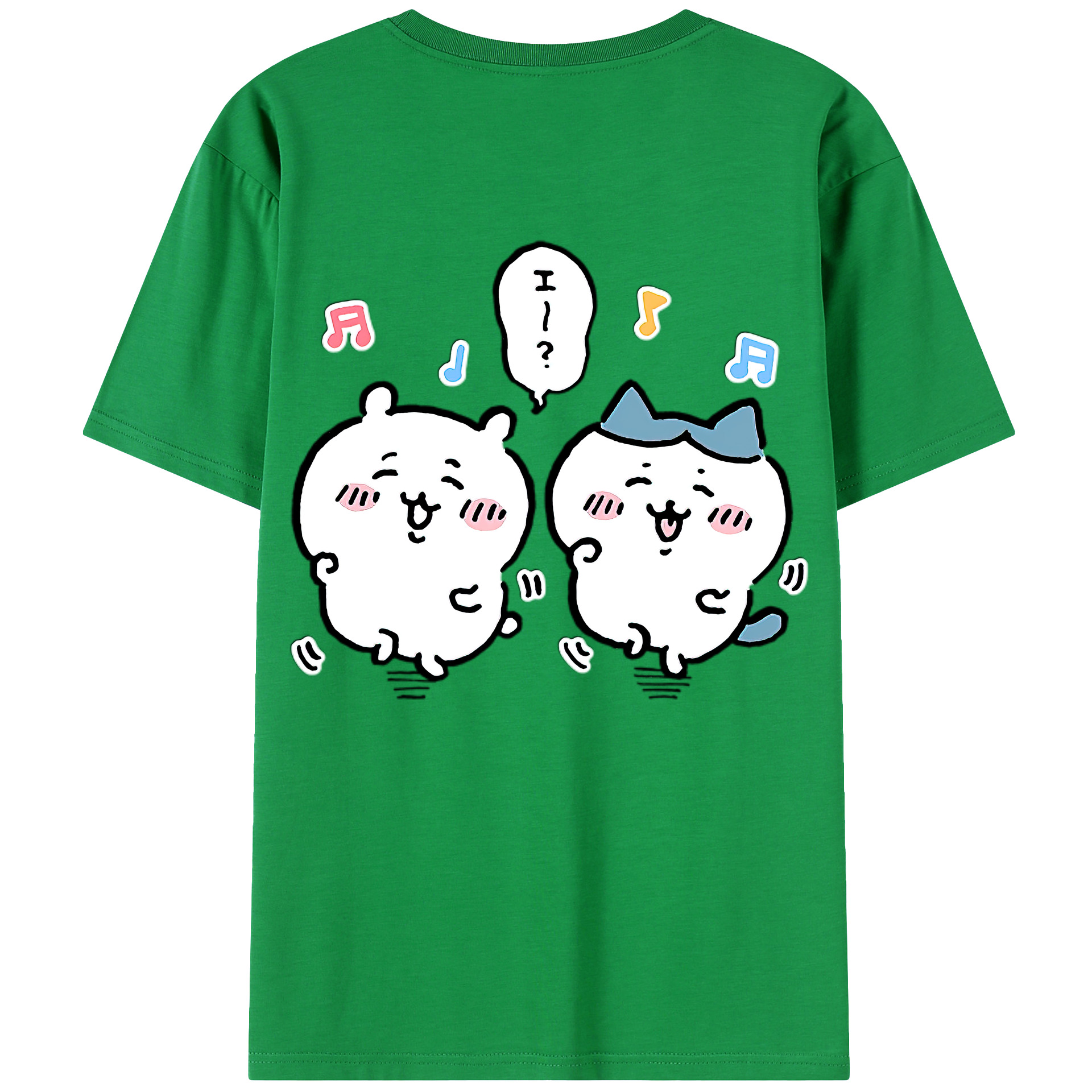 （画像用） ちいかわ ハチワレ Chii-kawa hachiware レディース半袖Tシャツ(バックプリント)