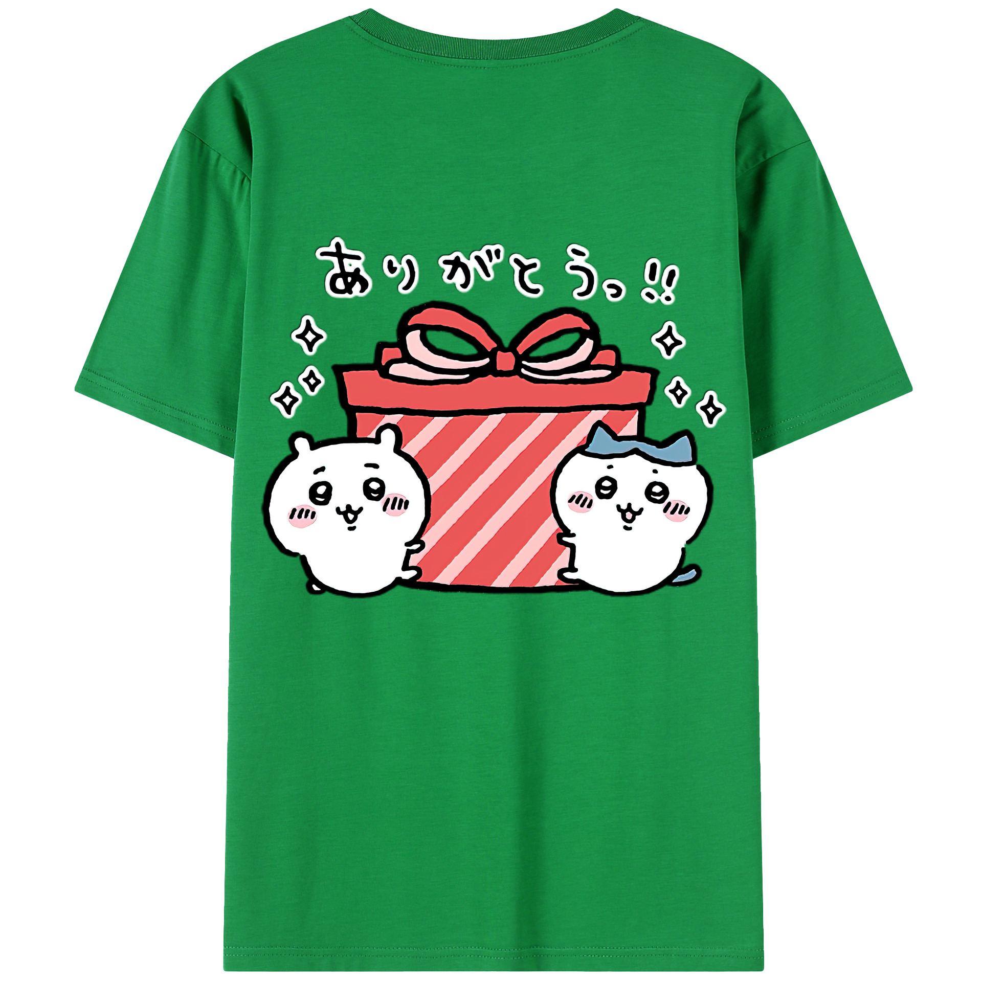 （画像用） ちいかわ ハチワレ Chii-kawa hachiware レディース半袖Tシャツ(バックプリント)