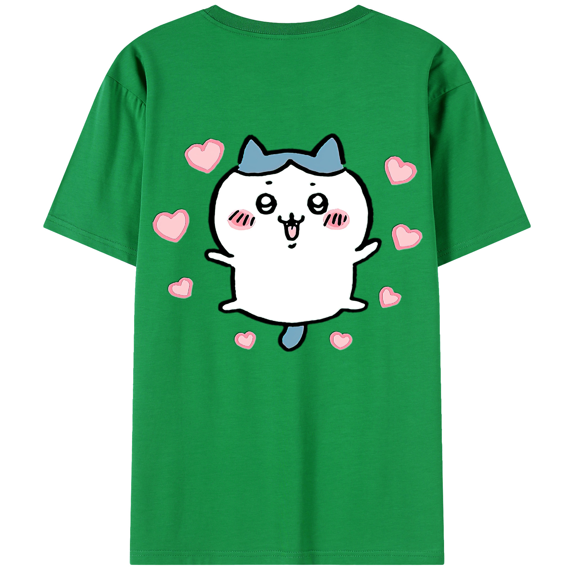 （画像用） ちいかわ ハチワレ Chii-kawa hachiware レディース半袖Tシャツ(バックプリント)