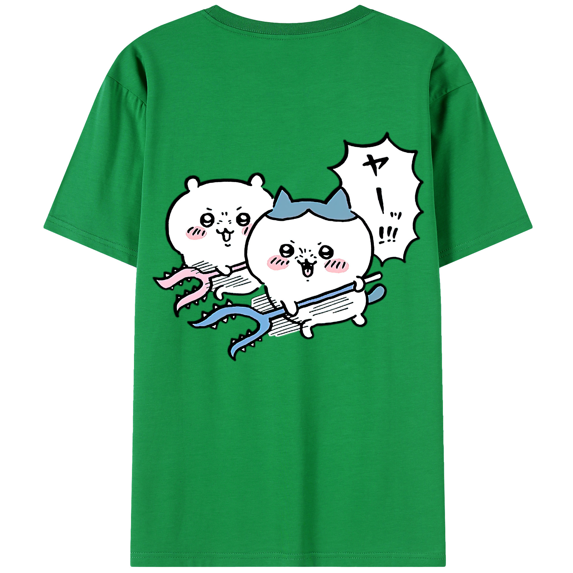 （画像用） ちいかわ ハチワレ Chii-kawa hachiware レディース半袖Tシャツ(バックプリント)