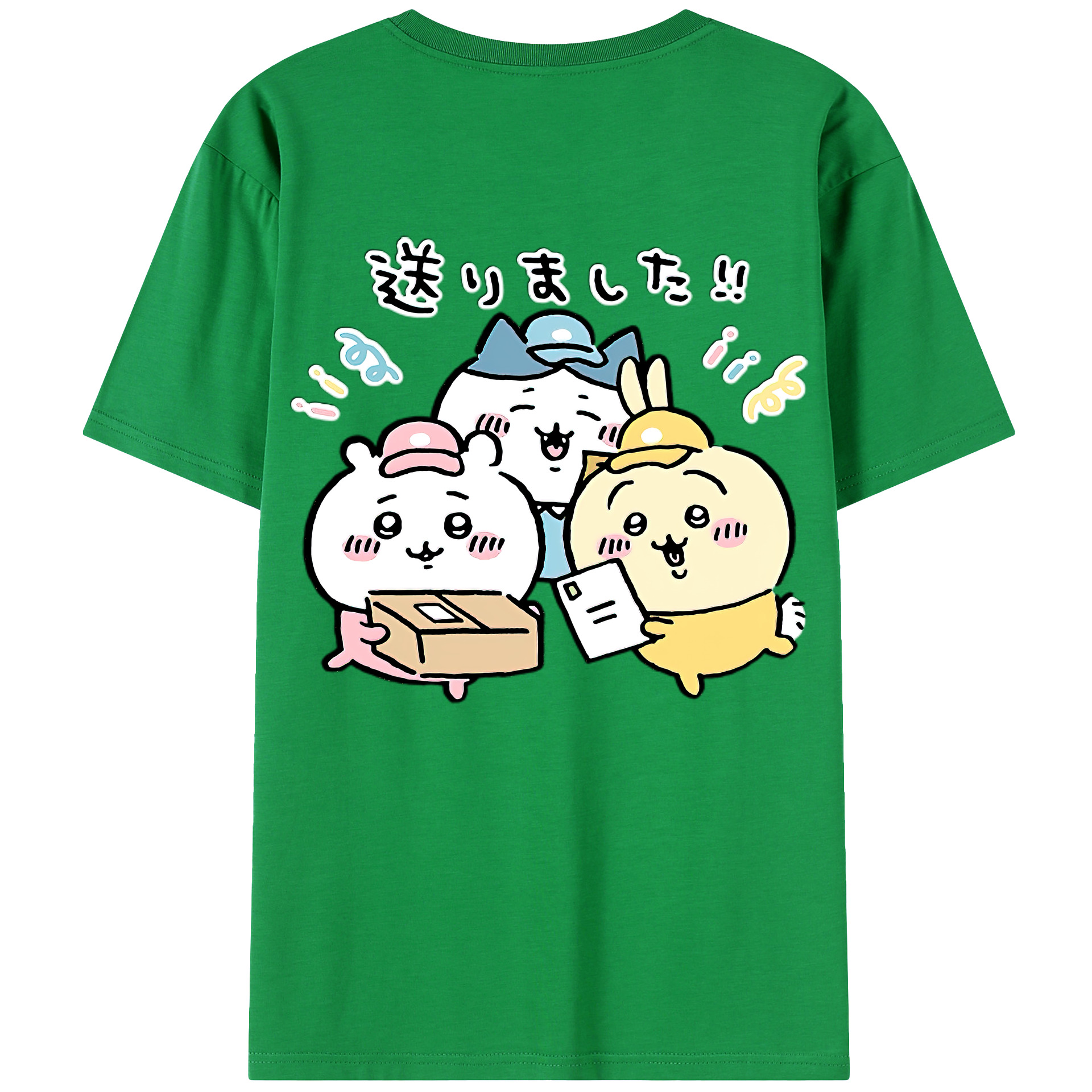 （画像用） ちいかわ ハチワレ Chii-kawa hachiware レディース半袖Tシャツ(バックプリント)