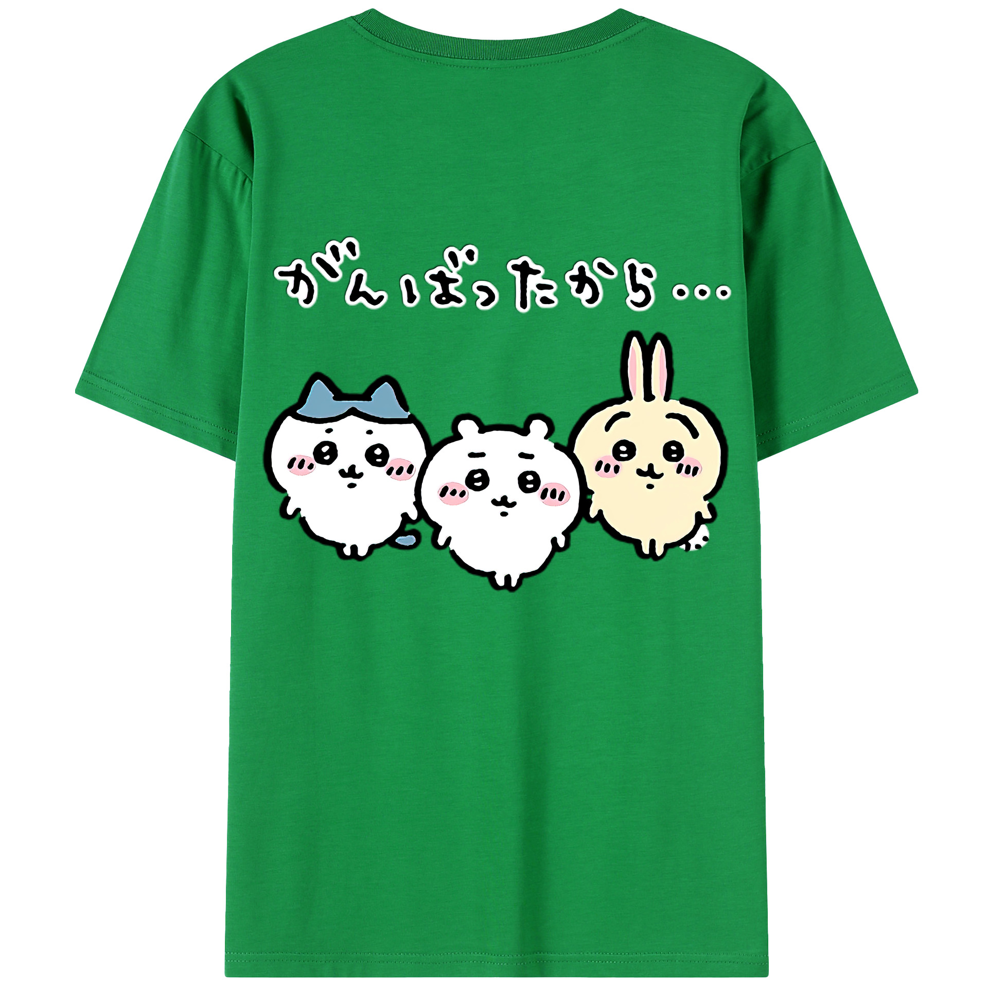 （画像用） ちいかわ ハチワレ Chii-kawa hachiware レディース半袖Tシャツ(バックプリント)