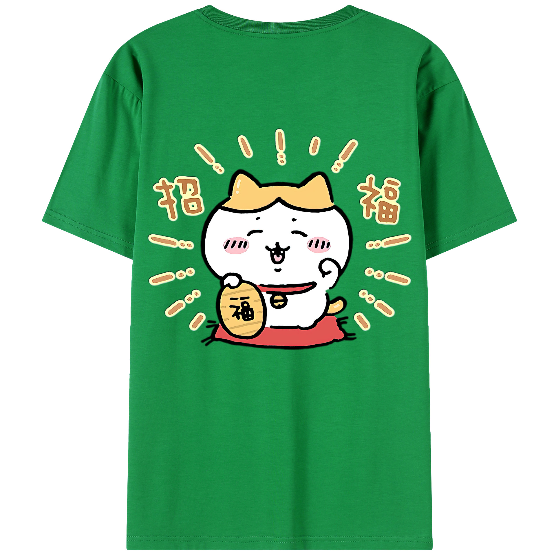 （画像用） ちいかわ ハチワレ Chii-kawa hachiware レディース半袖Tシャツ(バックプリント)