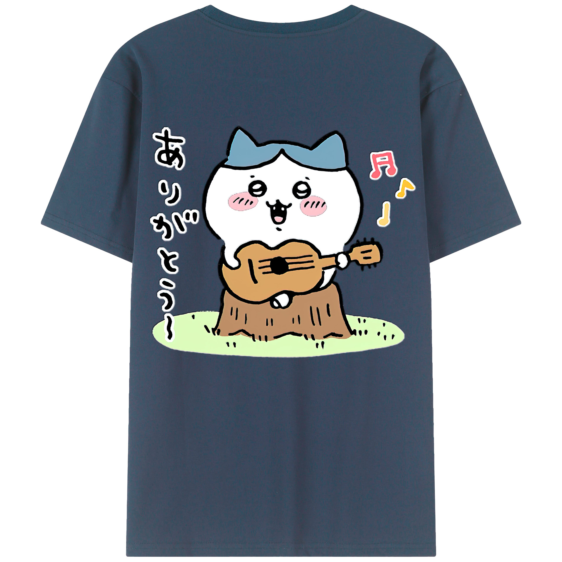 （画像用） ちいかわ ハチワレ Chii-kawa hachiware レディース半袖Tシャツ(バックプリント)
