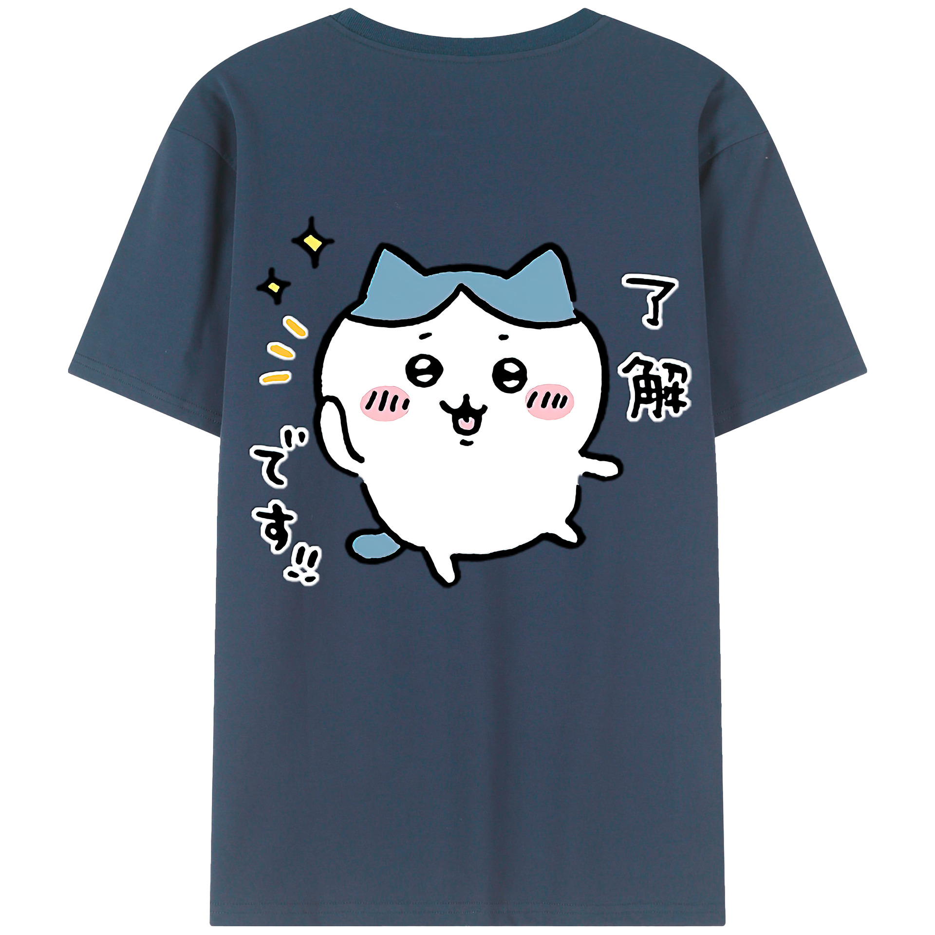 （画像用） ちいかわ ハチワレ Chii-kawa hachiware レディース半袖Tシャツ(バックプリント)