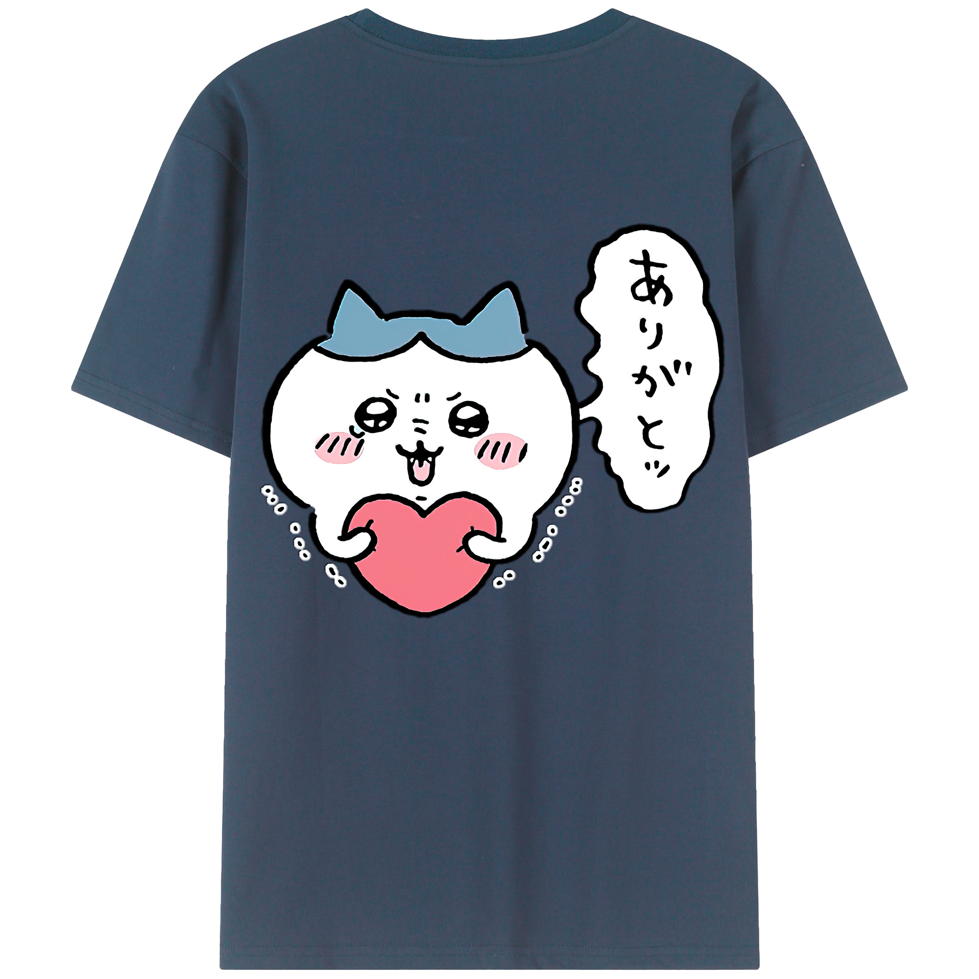 （画像用） ちいかわ ハチワレ Chii-kawa hachiware レディース半袖Tシャツ(バックプリント)