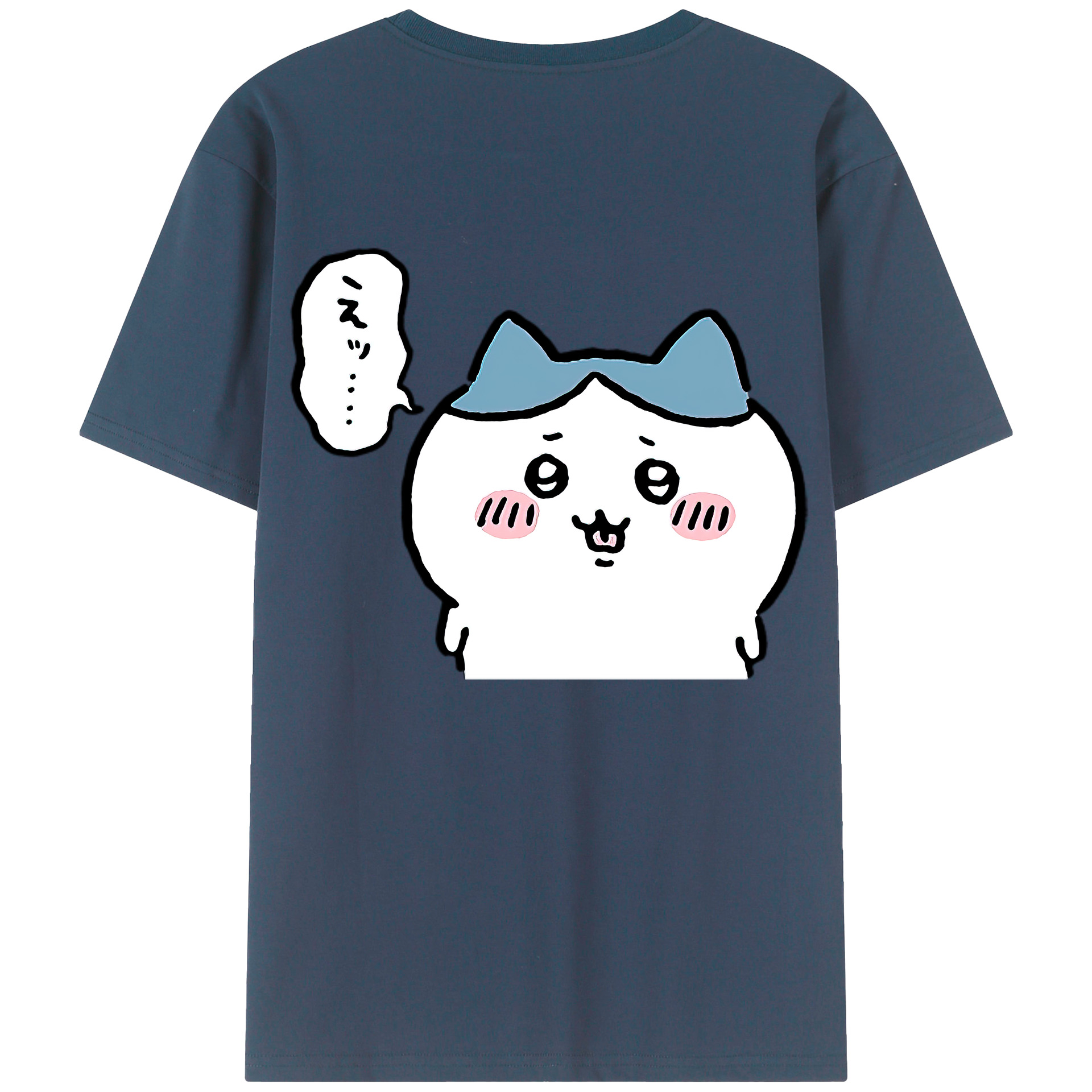 （画像用） ちいかわ ハチワレ Chii-kawa hachiware レディース半袖Tシャツ(バックプリント)