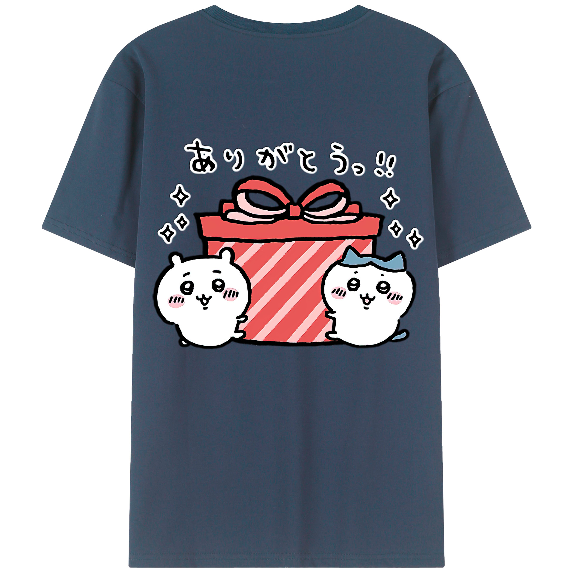 （画像用） ちいかわ ハチワレ Chii-kawa hachiware レディース半袖Tシャツ(バックプリント)