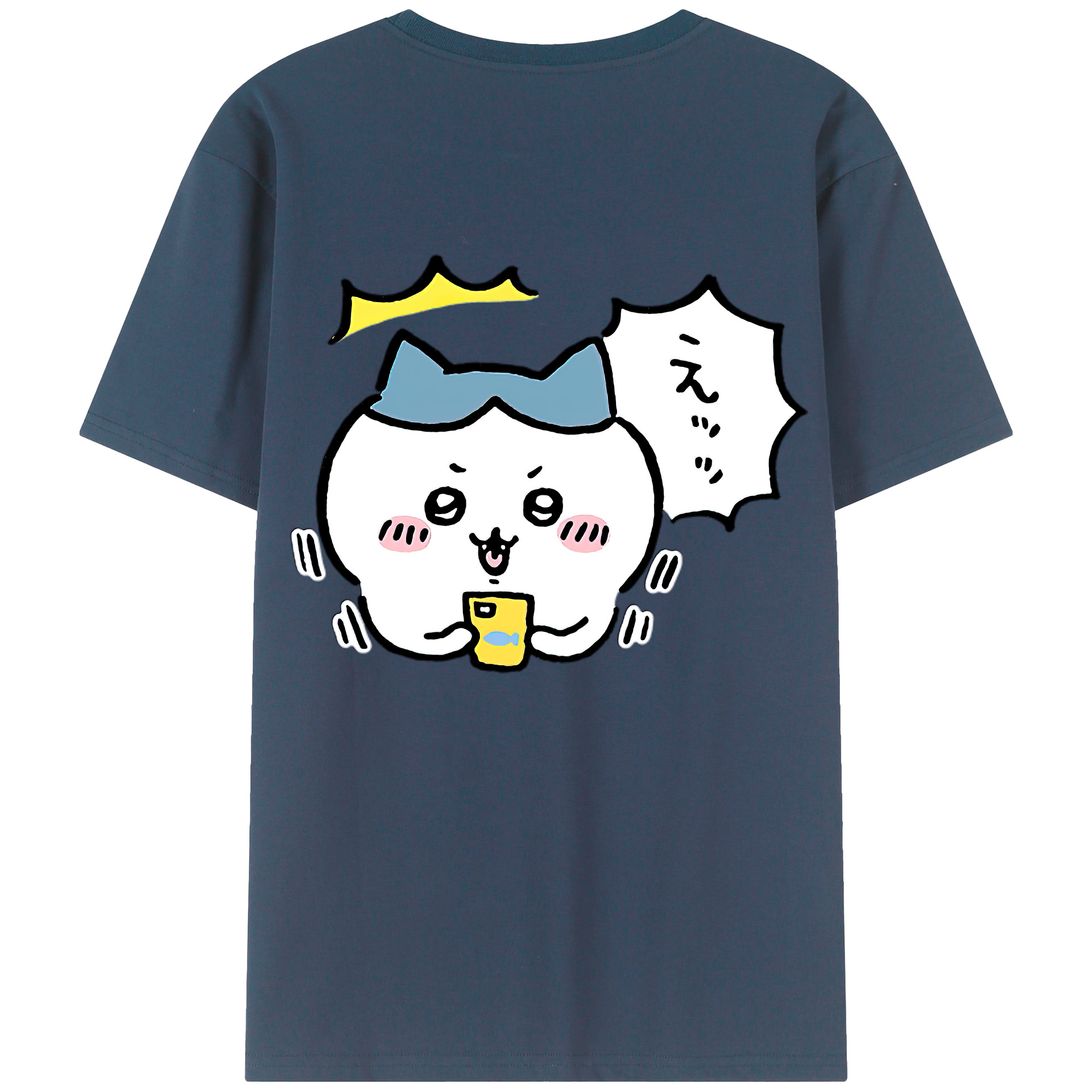 （画像用） ちいかわ ハチワレ Chii-kawa hachiware レディース半袖Tシャツ(バックプリント)