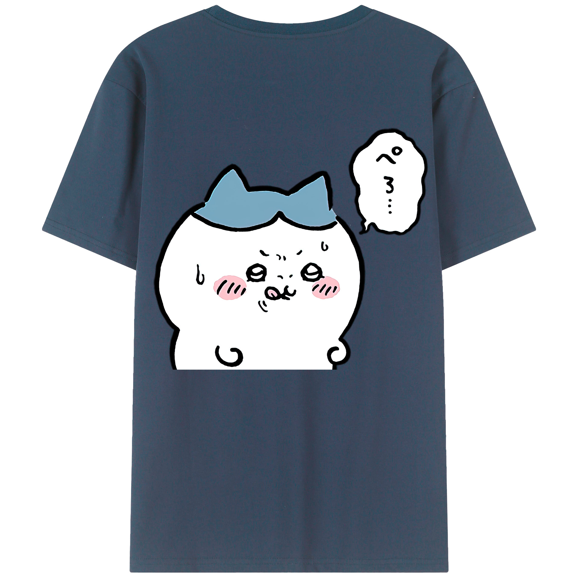 （画像用） ちいかわ ハチワレ Chii-kawa hachiware レディース半袖Tシャツ(バックプリント)