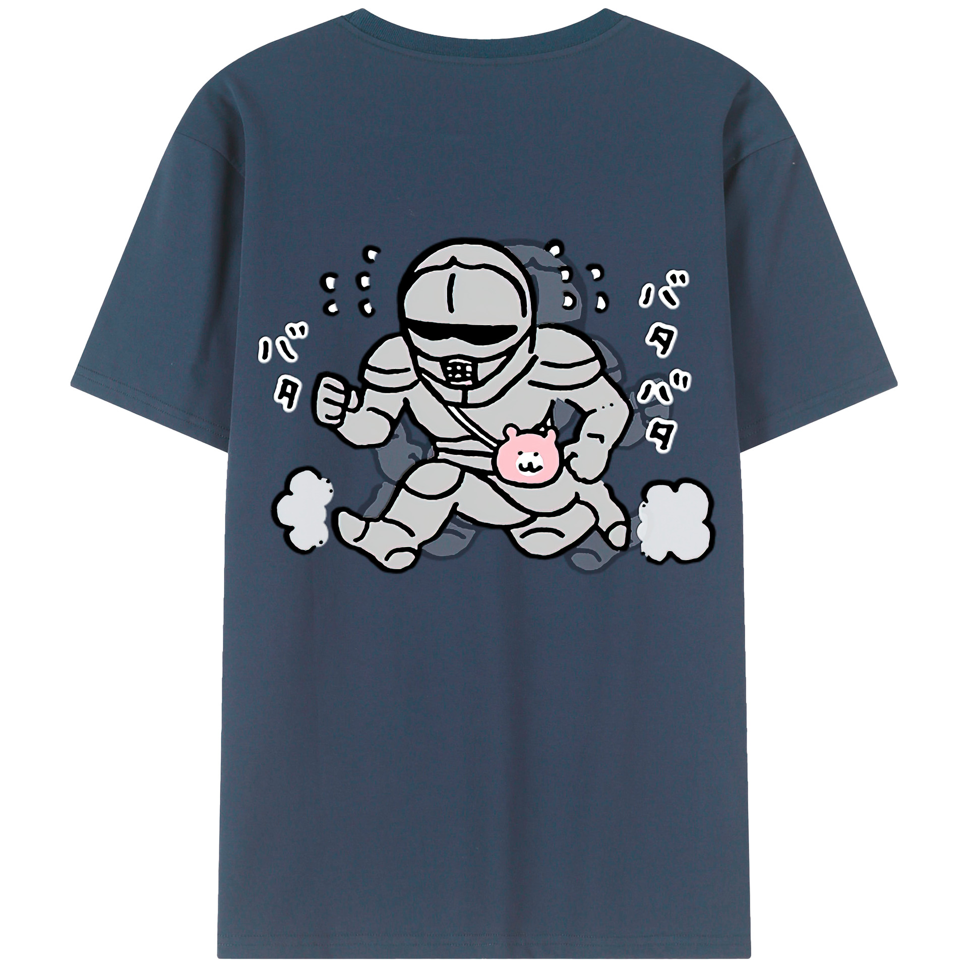 （画像用） ちいかわ 労働の鎧さん Chii-kawa Mr. Armor of Labor レディース半袖Tシャツ(バックプリント)