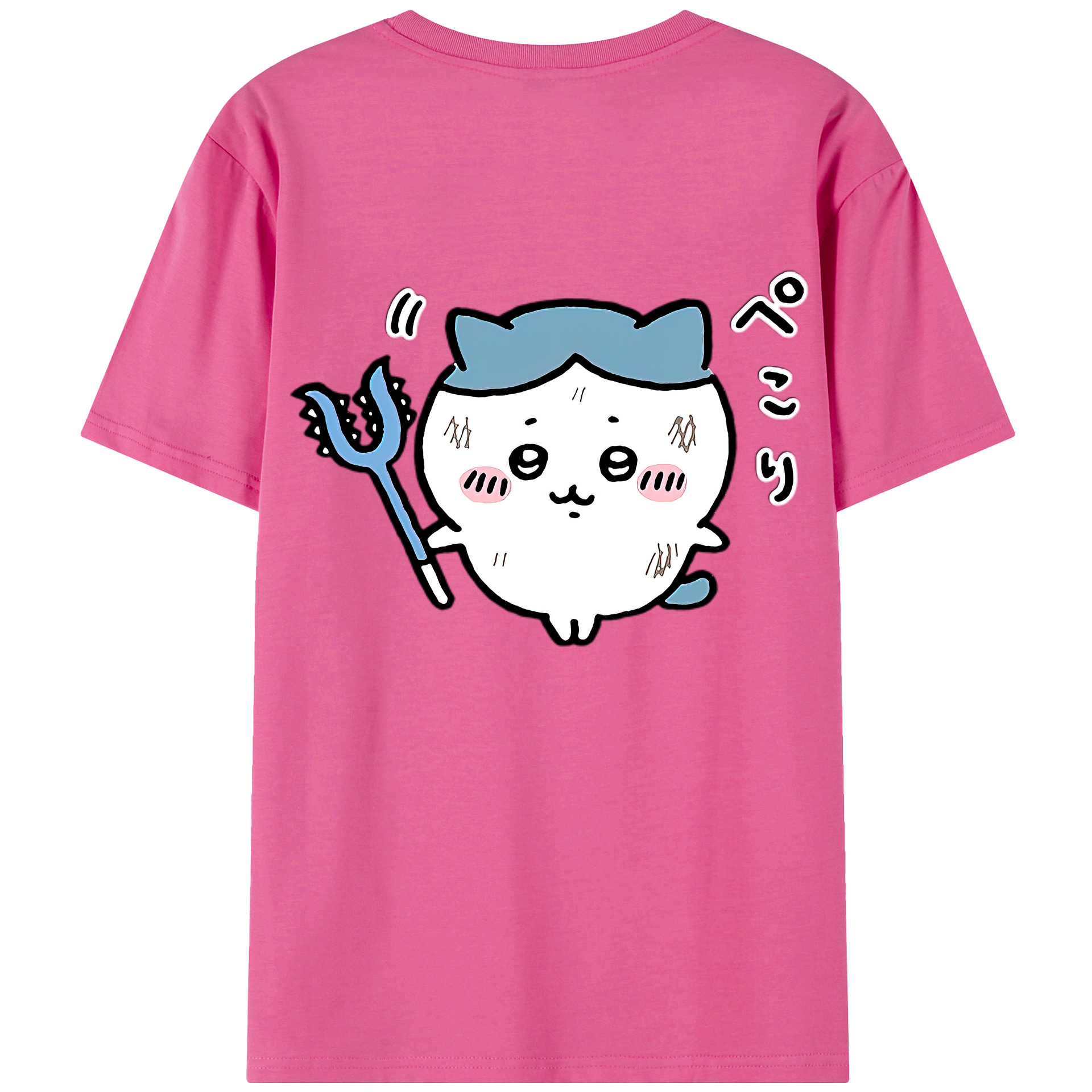 （画像用） ちいかわ ハチワレ Chii-kawa hachiware レディース半袖Tシャツ(バックプリント)