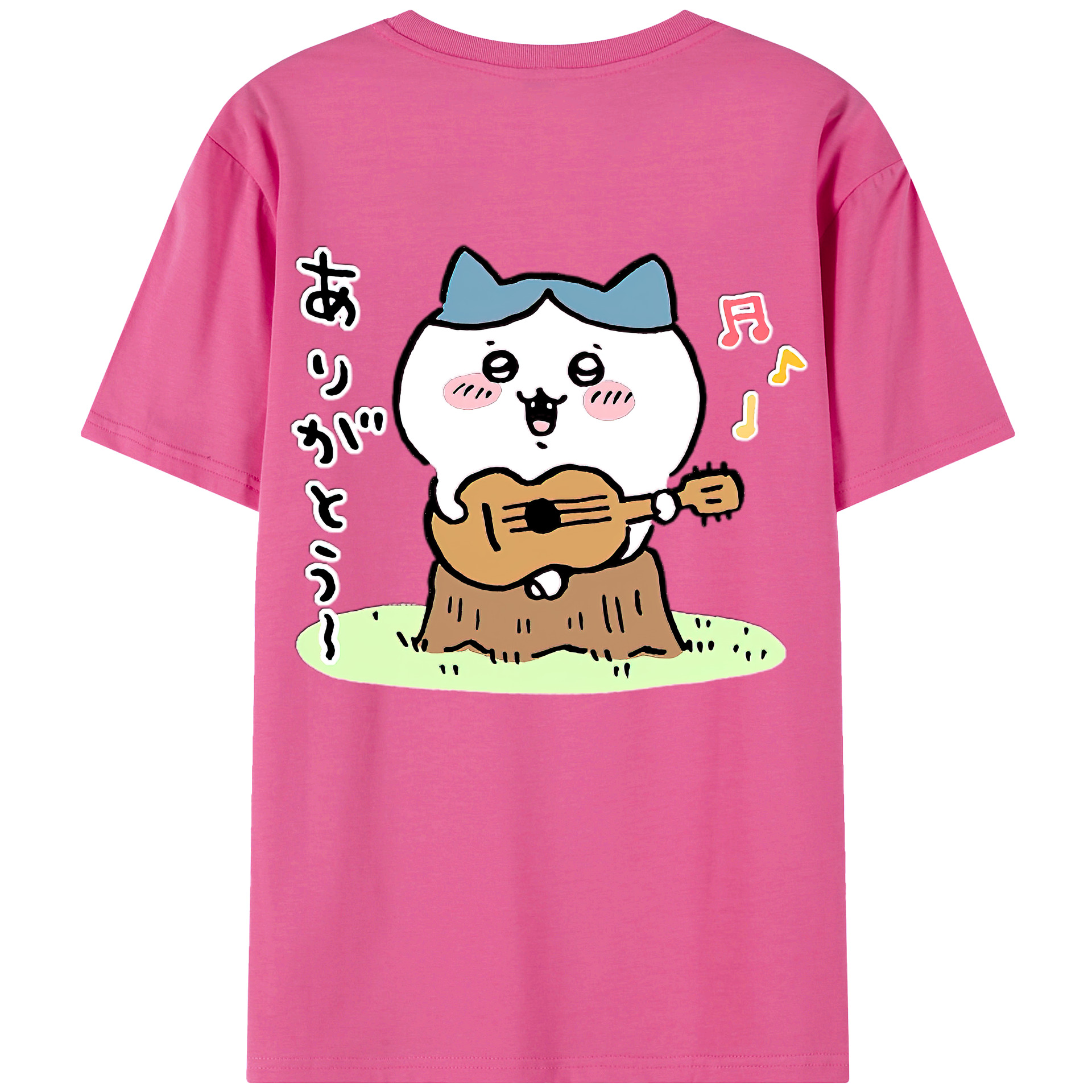 （画像用） ちいかわ ハチワレ Chii-kawa hachiware レディース半袖Tシャツ(バックプリント)
