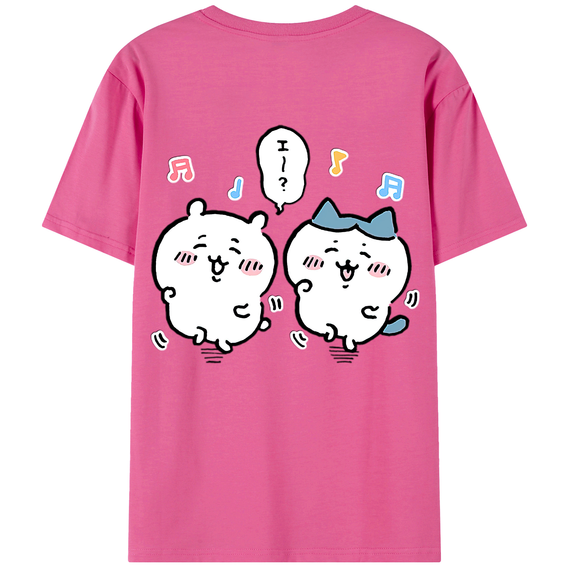 （画像用） ちいかわ ハチワレ Chii-kawa hachiware レディース半袖Tシャツ(バックプリント)